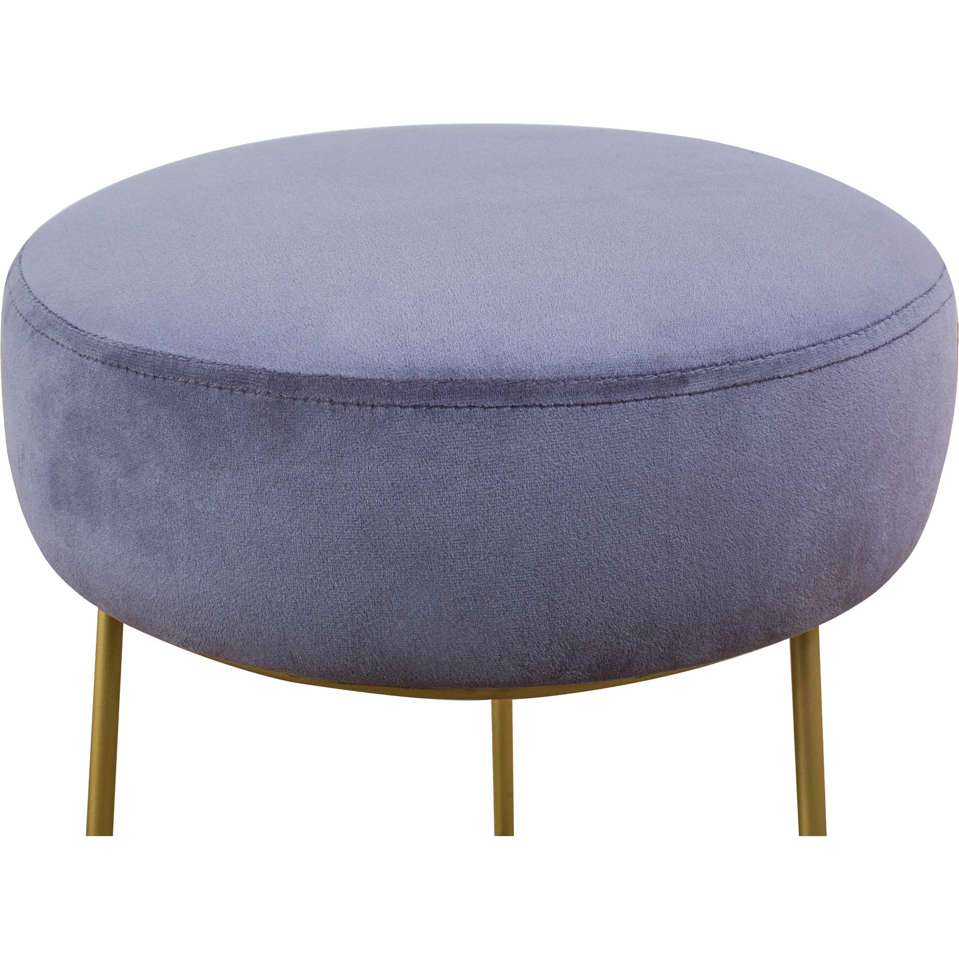 Nixie Velvet Stool Gray - Image 2
