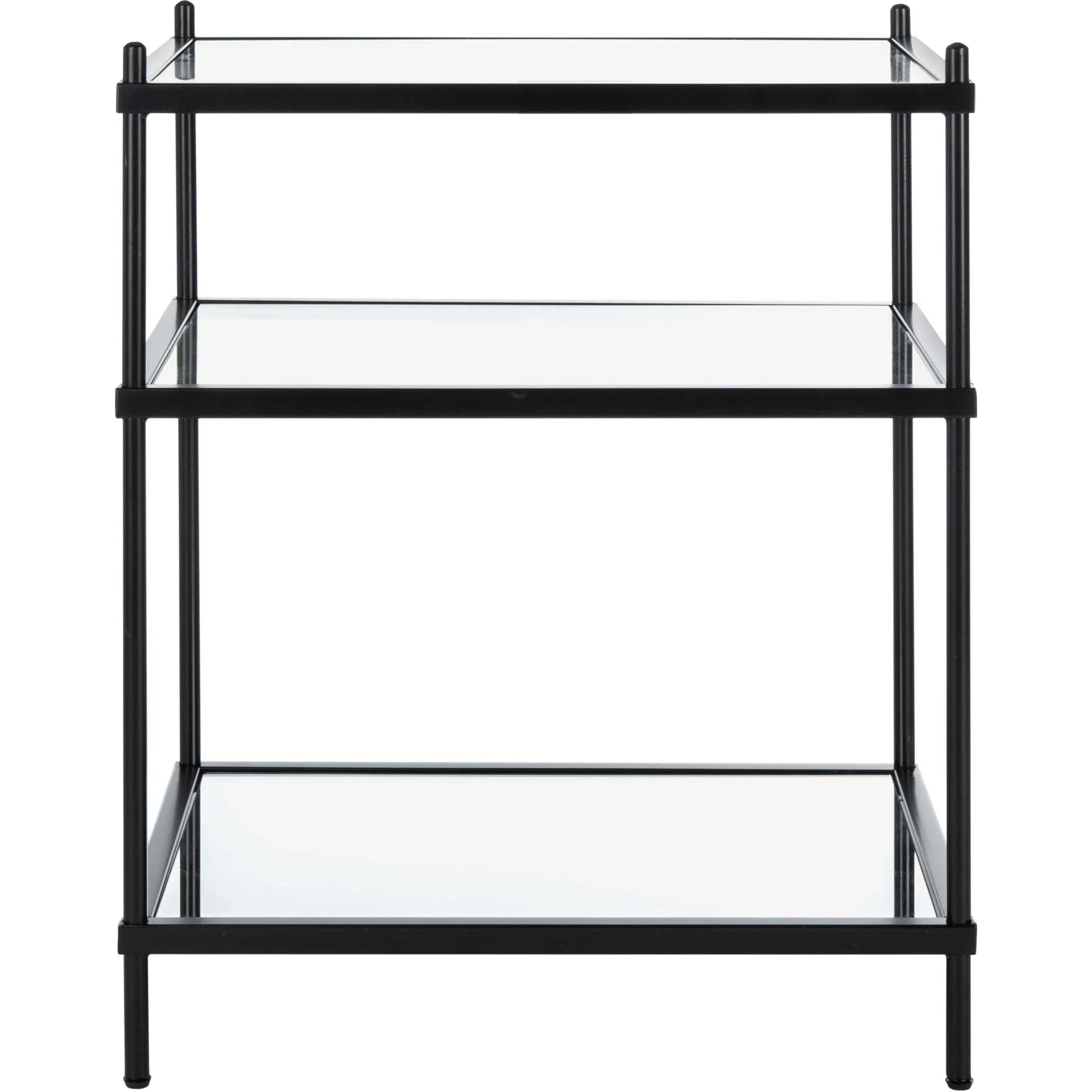 Noah 3 Tier Accent Table Black/Glass - Image 2