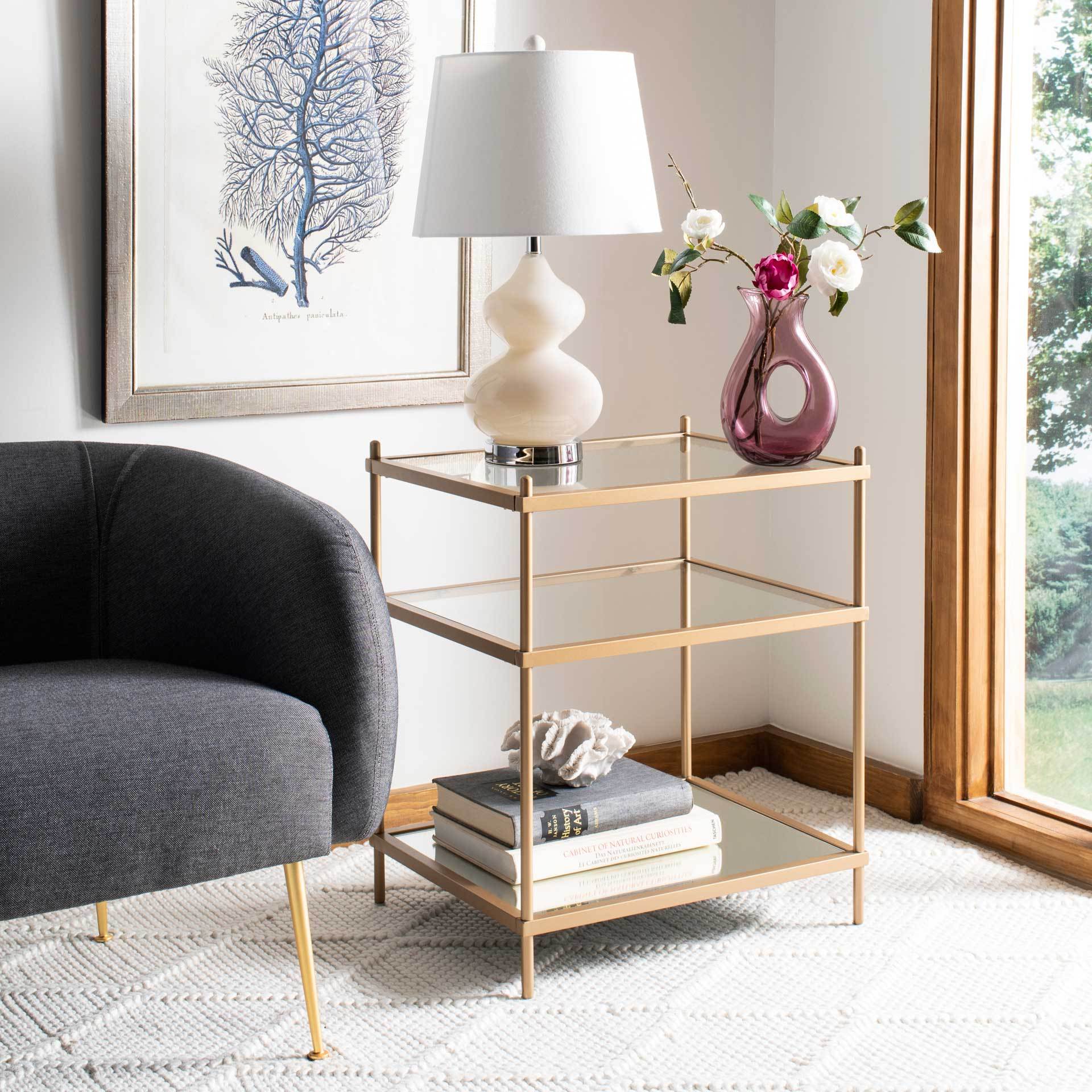 Noah 3 Tier Accent Table Gold - Image 4