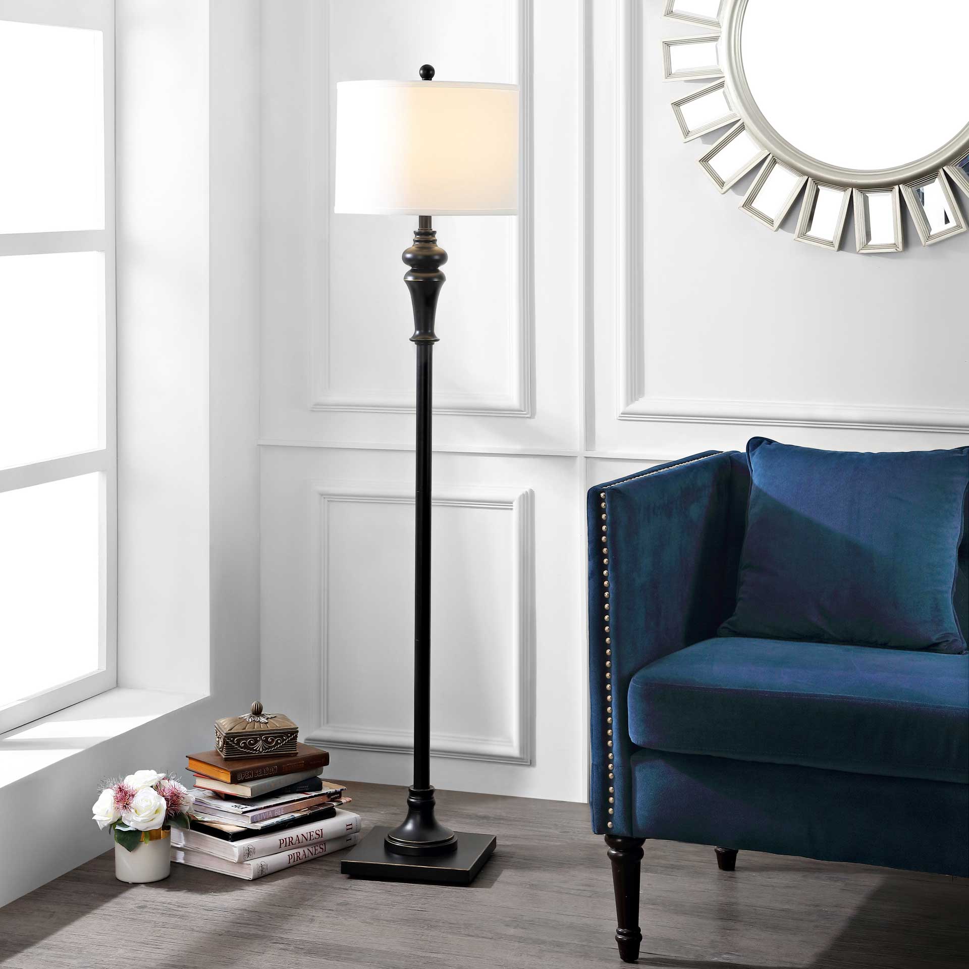 Noelia Floor Lamp Antique Black - Image 3