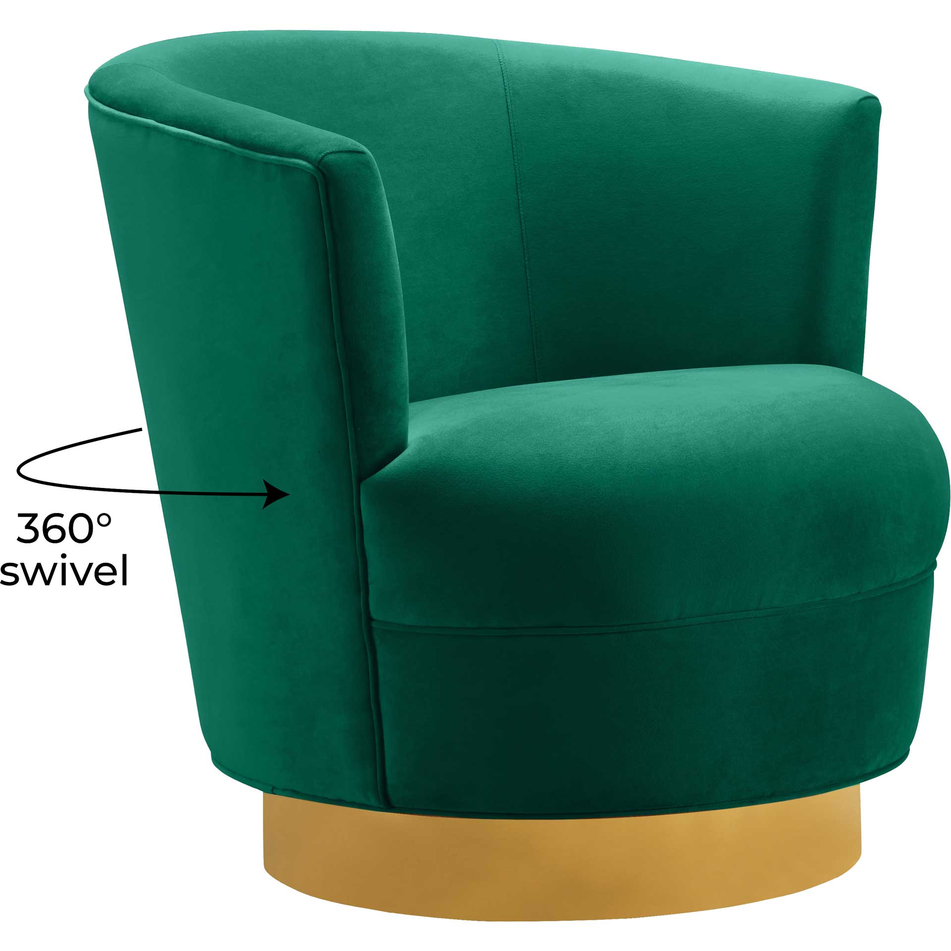 Noelle Swivel Chair Green - Image 6