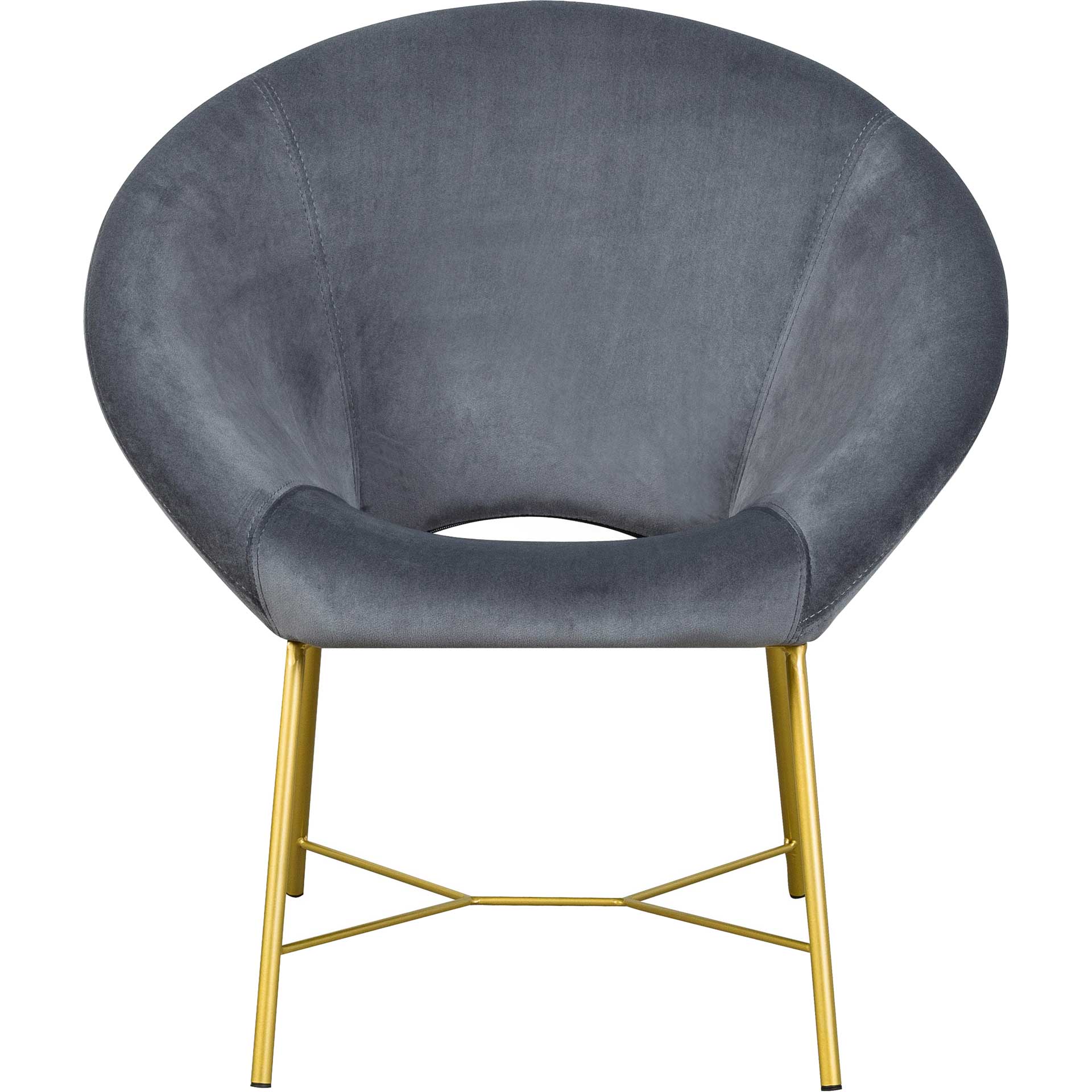 Noely Velvet Chair Gray - Image 2