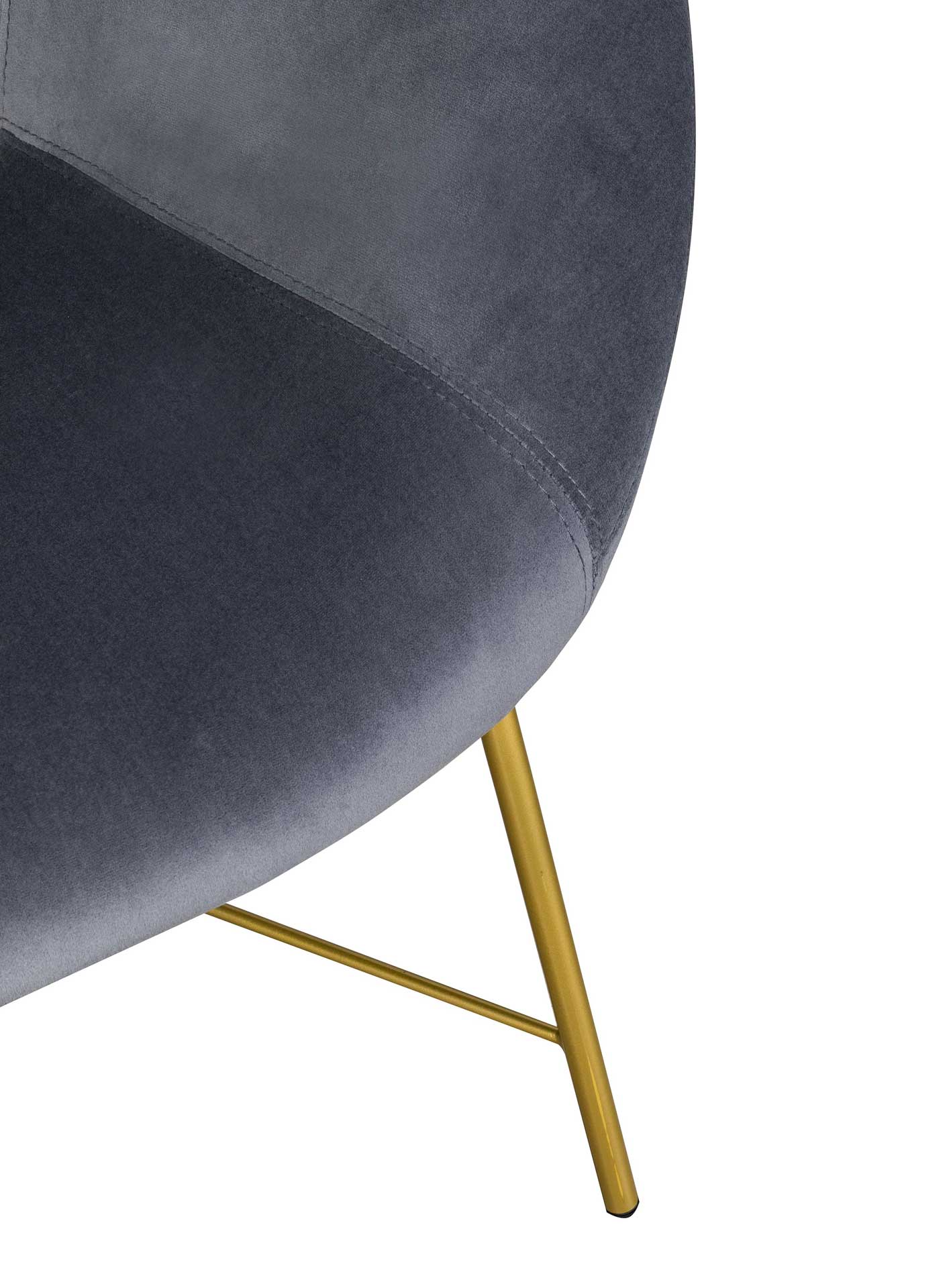 Noely Velvet Chair Gray - Image 4