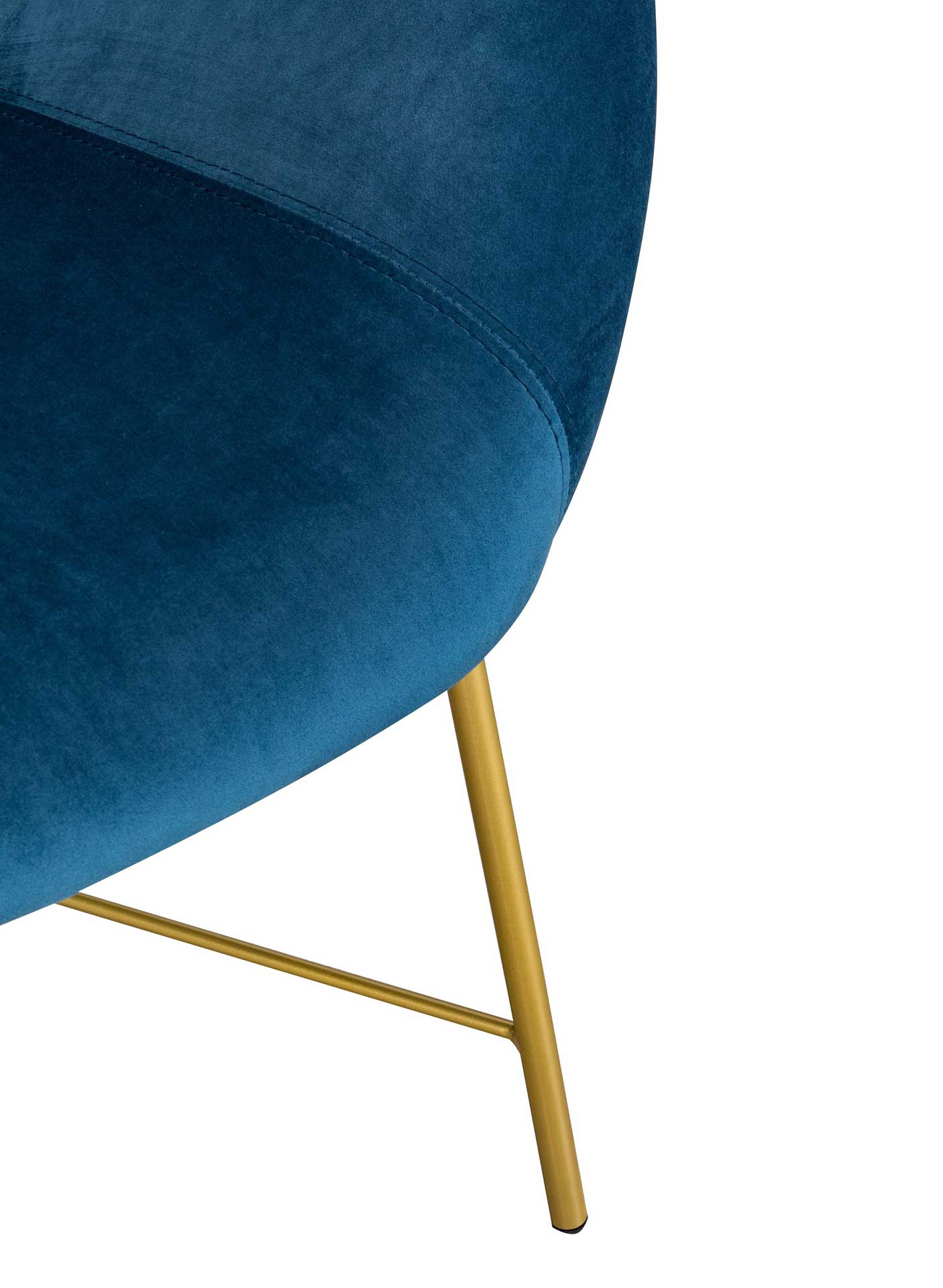 Noely Velvet Chair Navy - Image 4