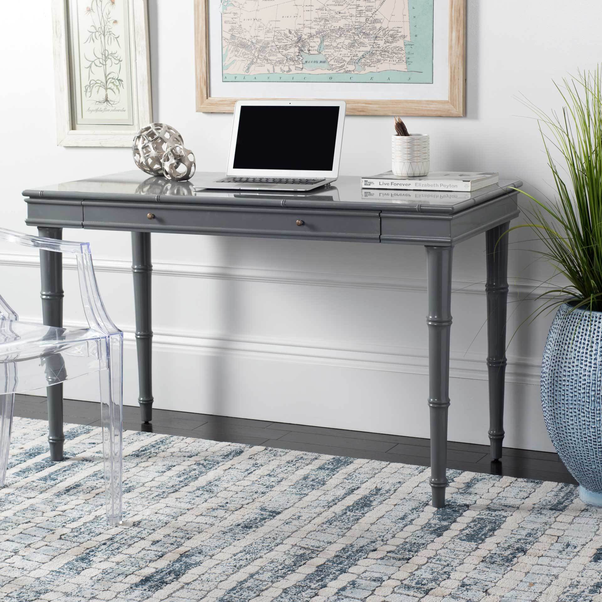 Noemi Coastal Writing Desk Gray - Image 6