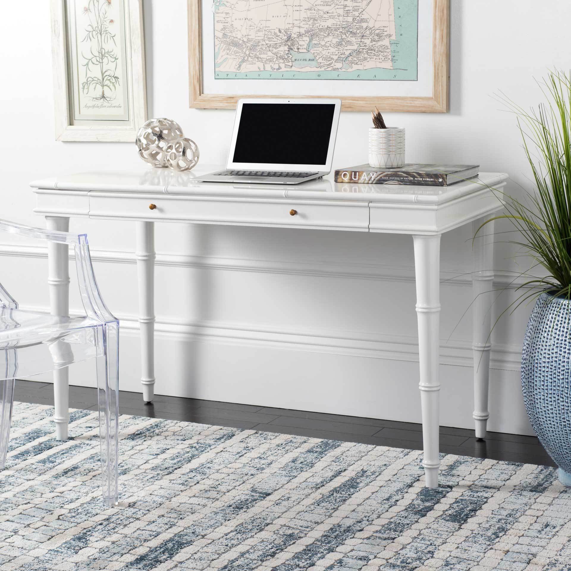 Noemi Coastal Writing Desk White - Image 6