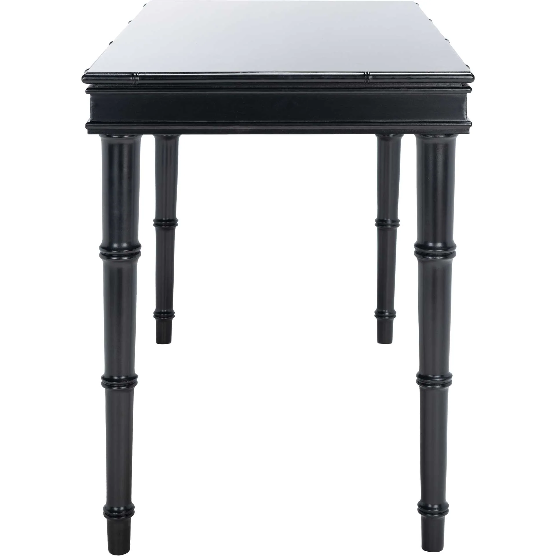 Noemi Single Drawer Writing Desk Black/Gold - Image 2