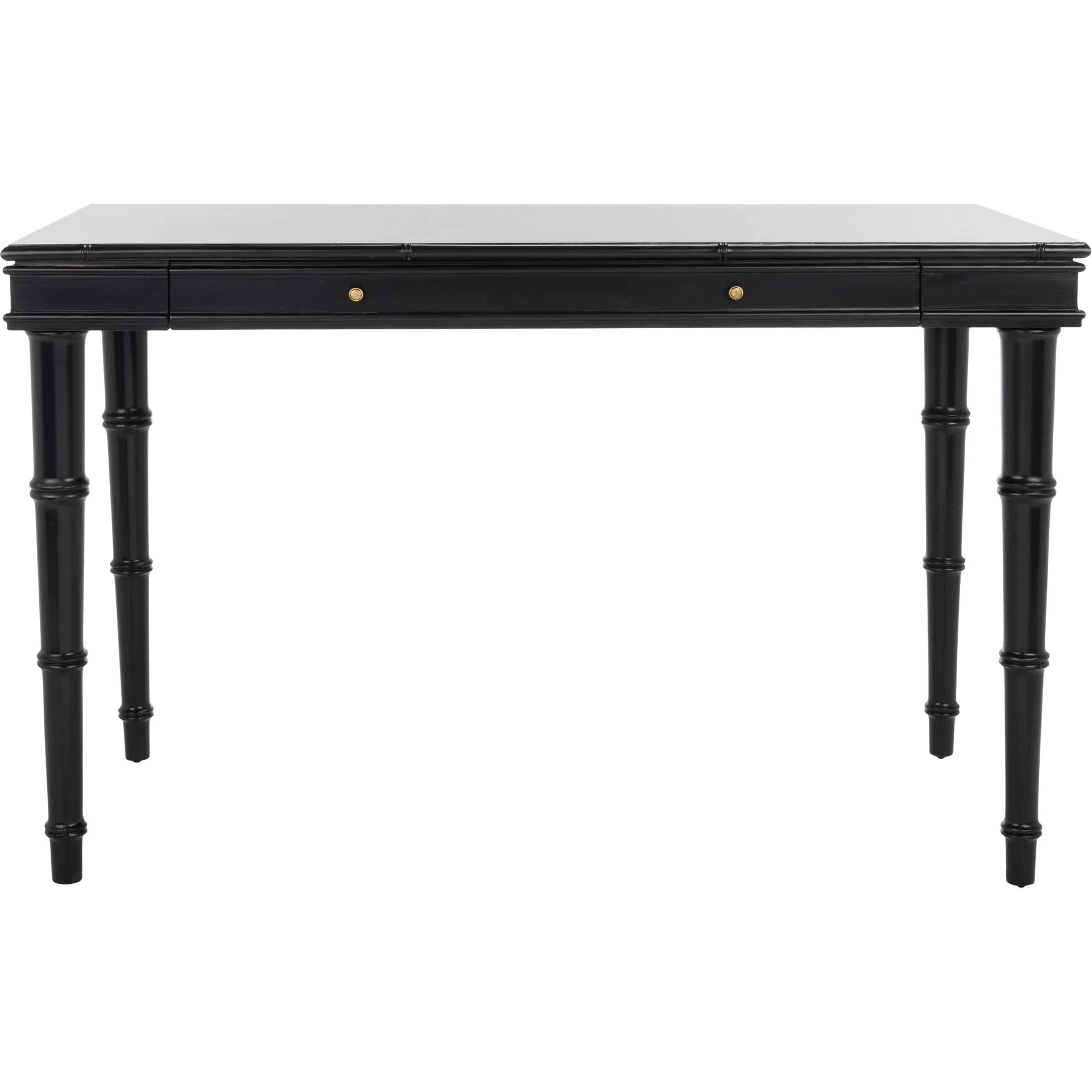 Noemi Single Drawer Writing Desk Black/Silver - Image 2