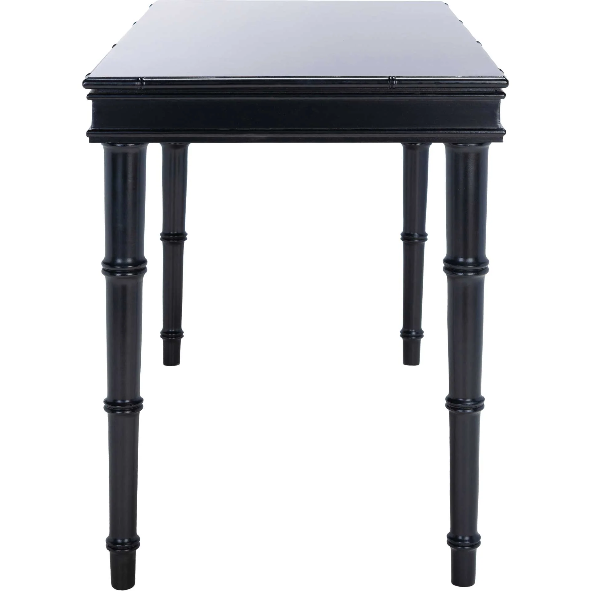 Noemi Single Drawer Writing Desk Navy Blue/Gold - Image 2