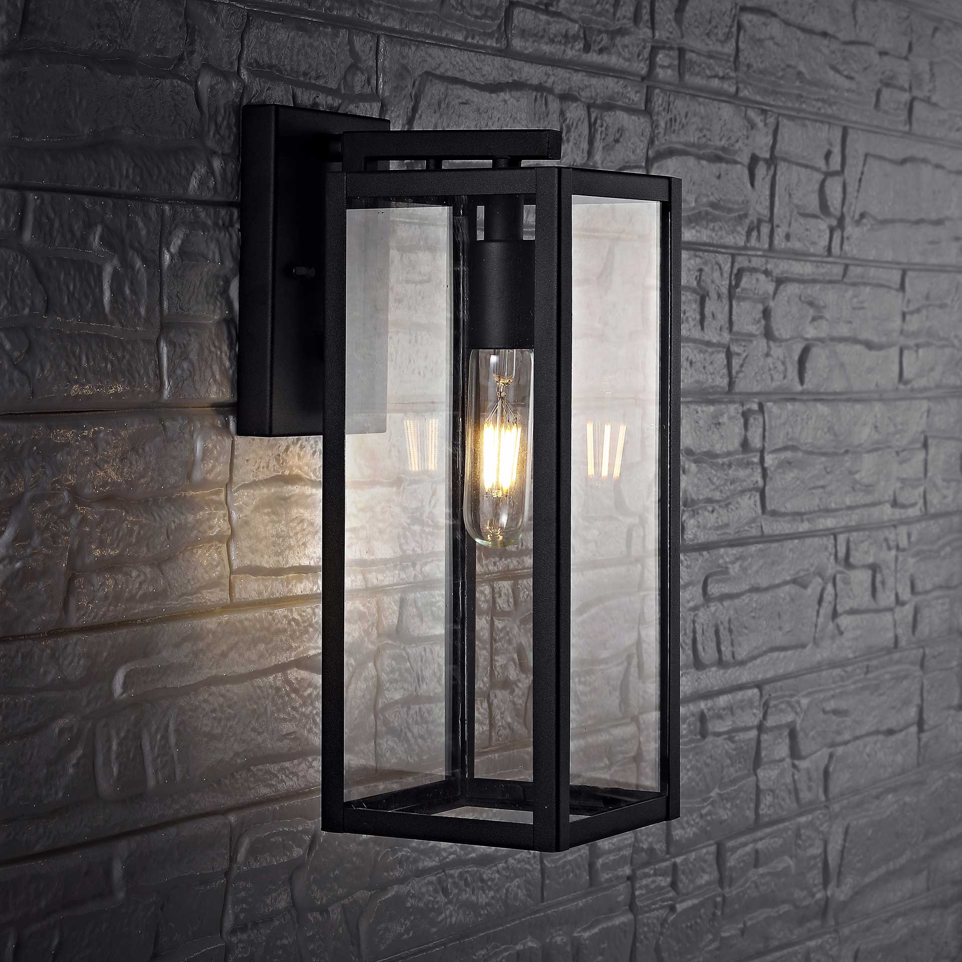 Noho Outdoor Wall Lantern Black - Image 3