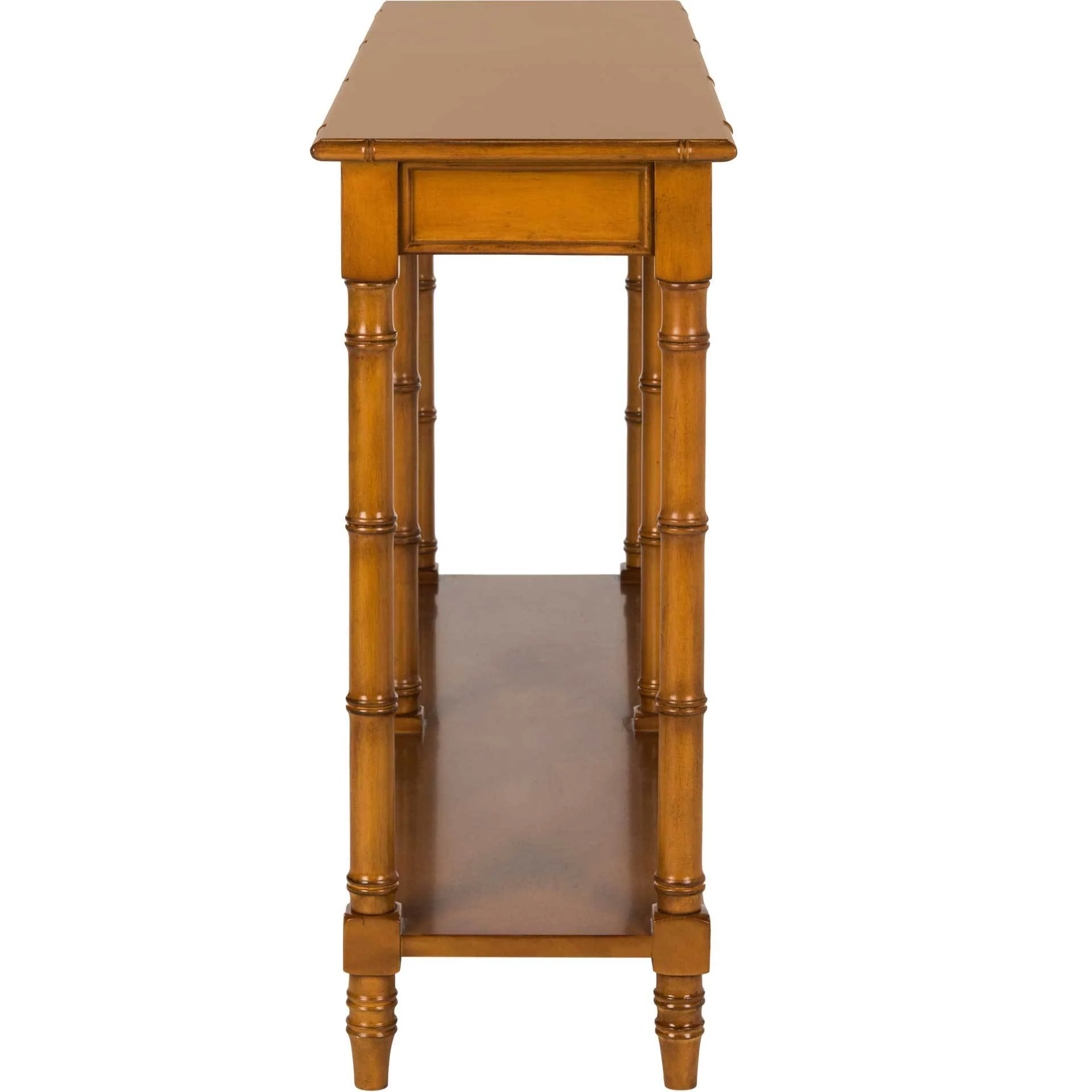 Nolan Coastal Bamboo Console Table Brown - Image 3