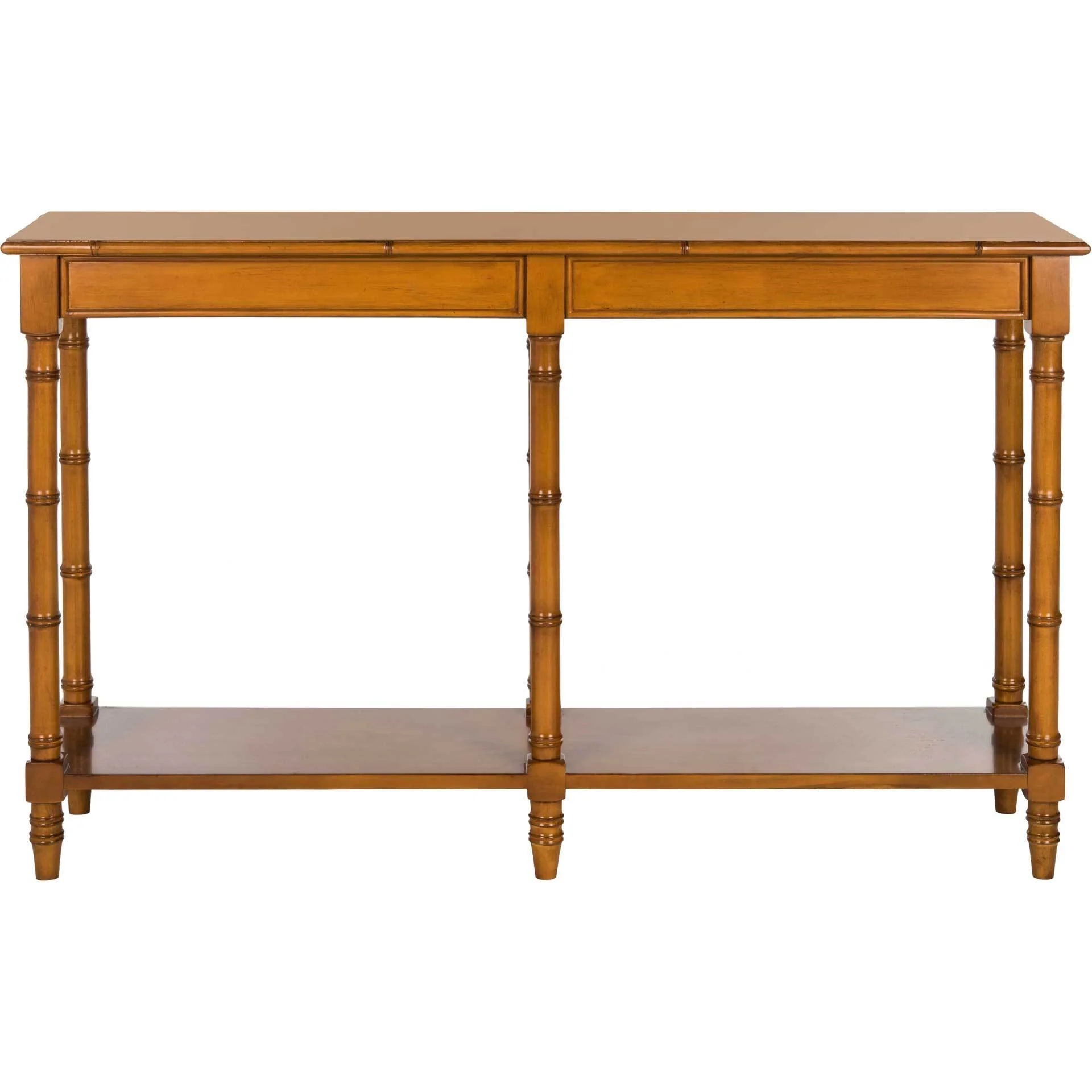Nolan Coastal Bamboo Console Table Brown - Image 4