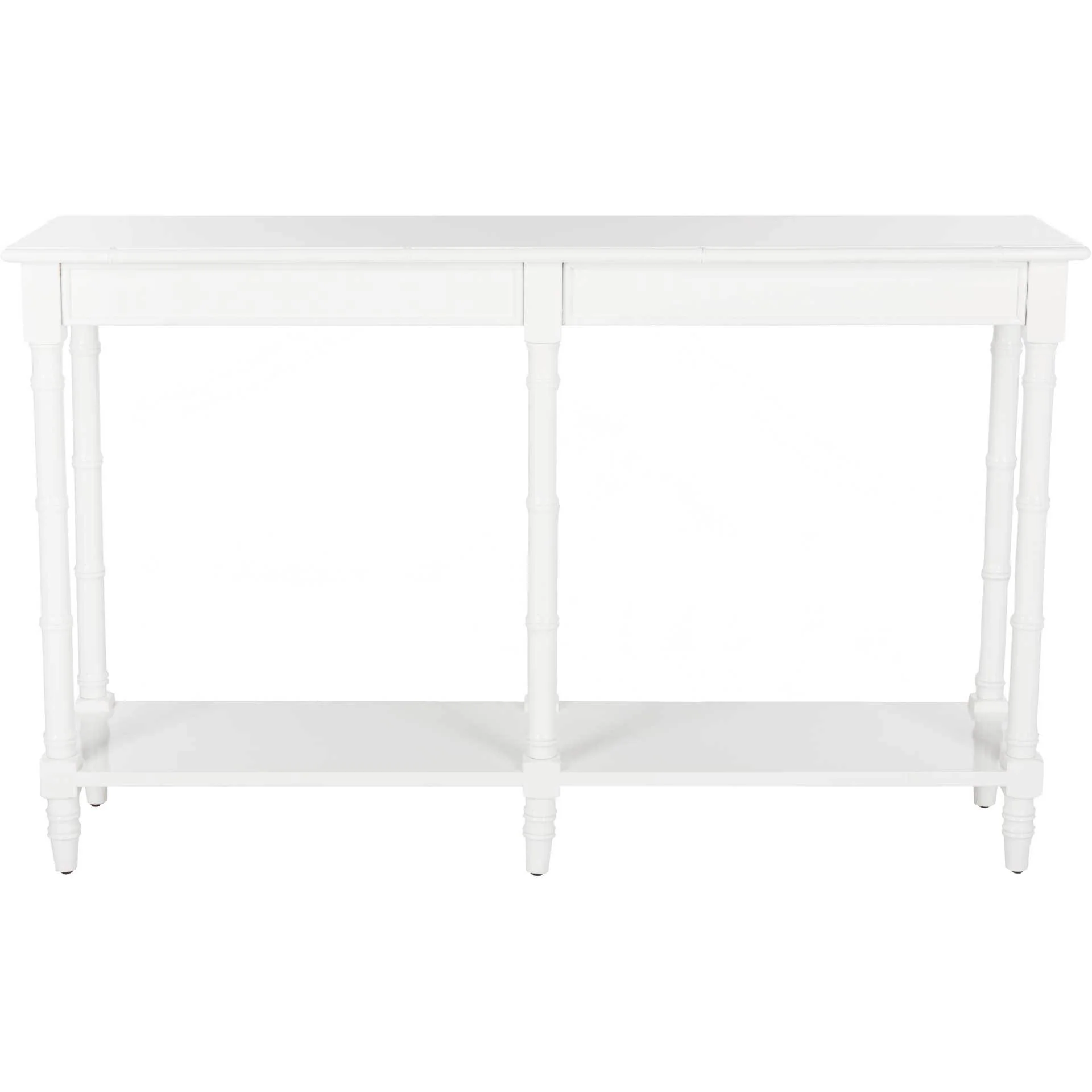 Nolan Coastal Bamboo Console Table White - Image 2