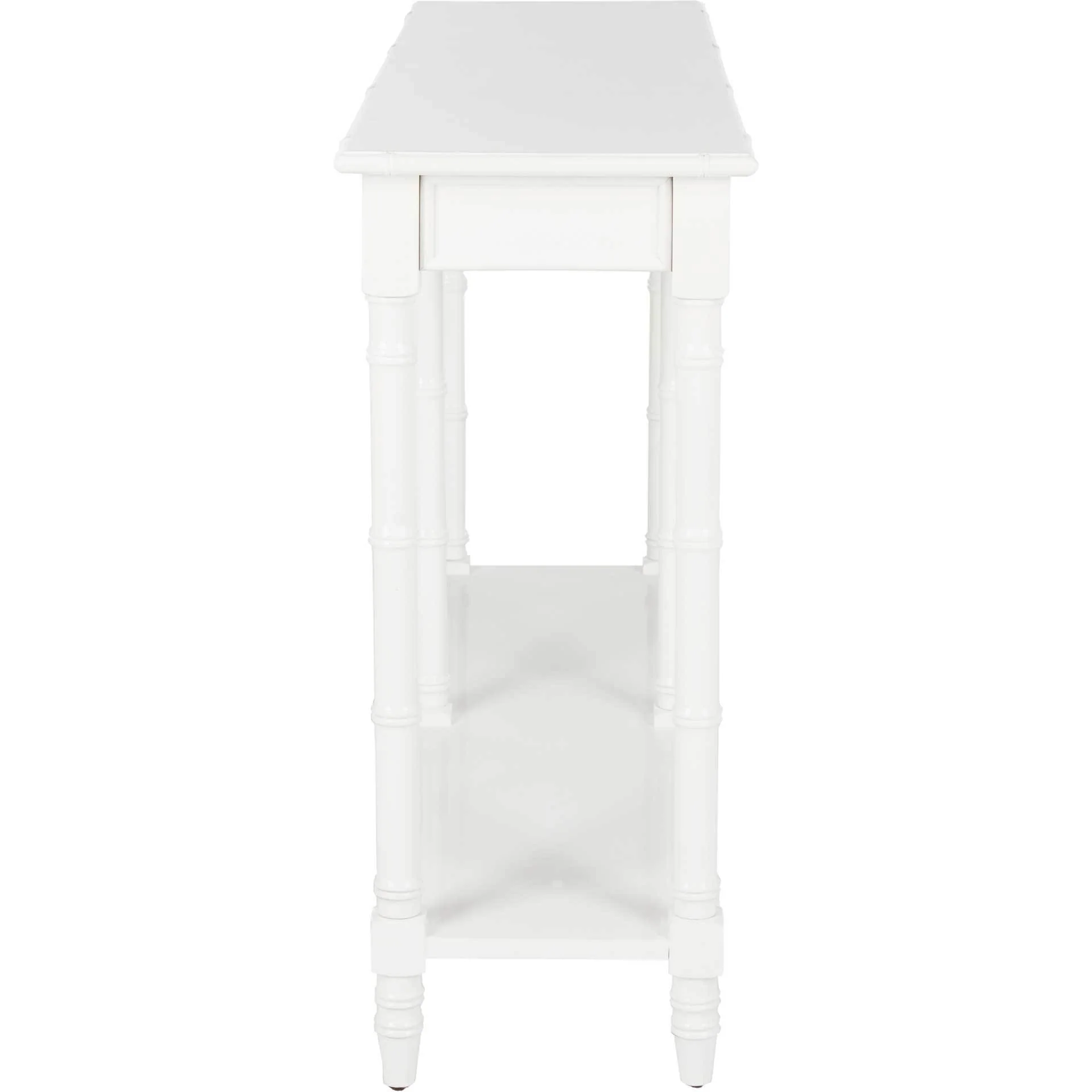 Nolan Coastal Bamboo Console Table White - Image 3
