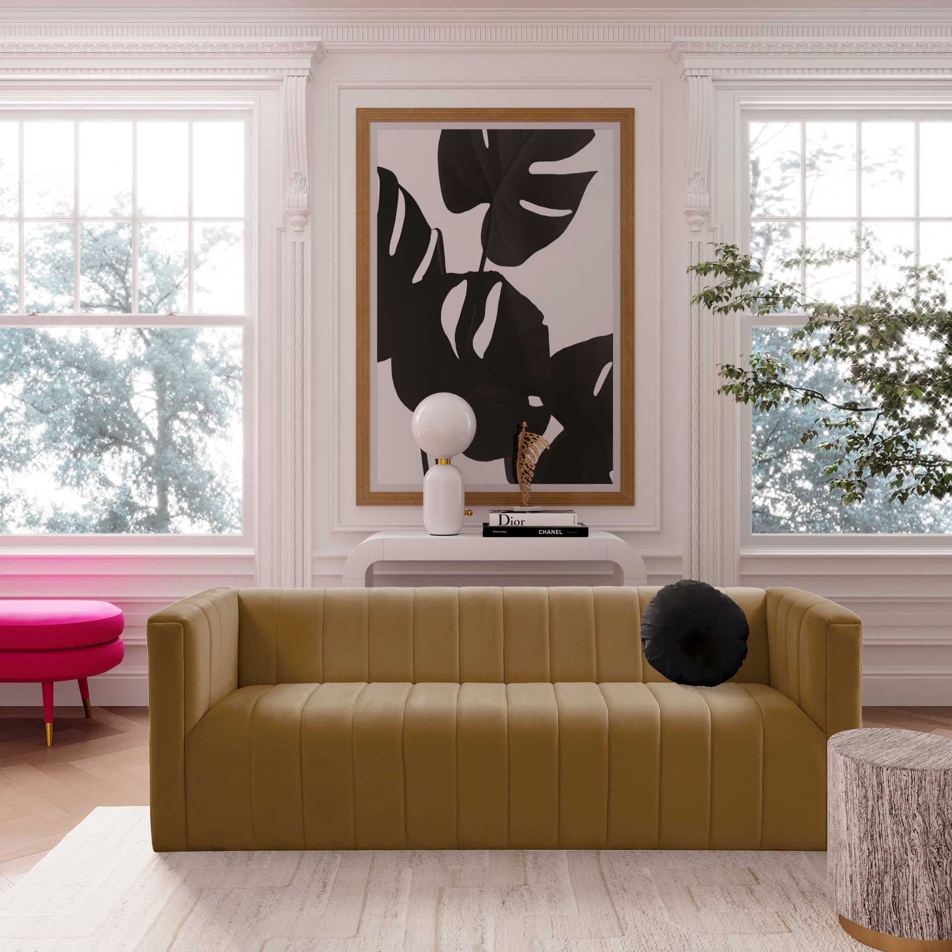 Nolita Velvet Sofa Cognac - Image 7