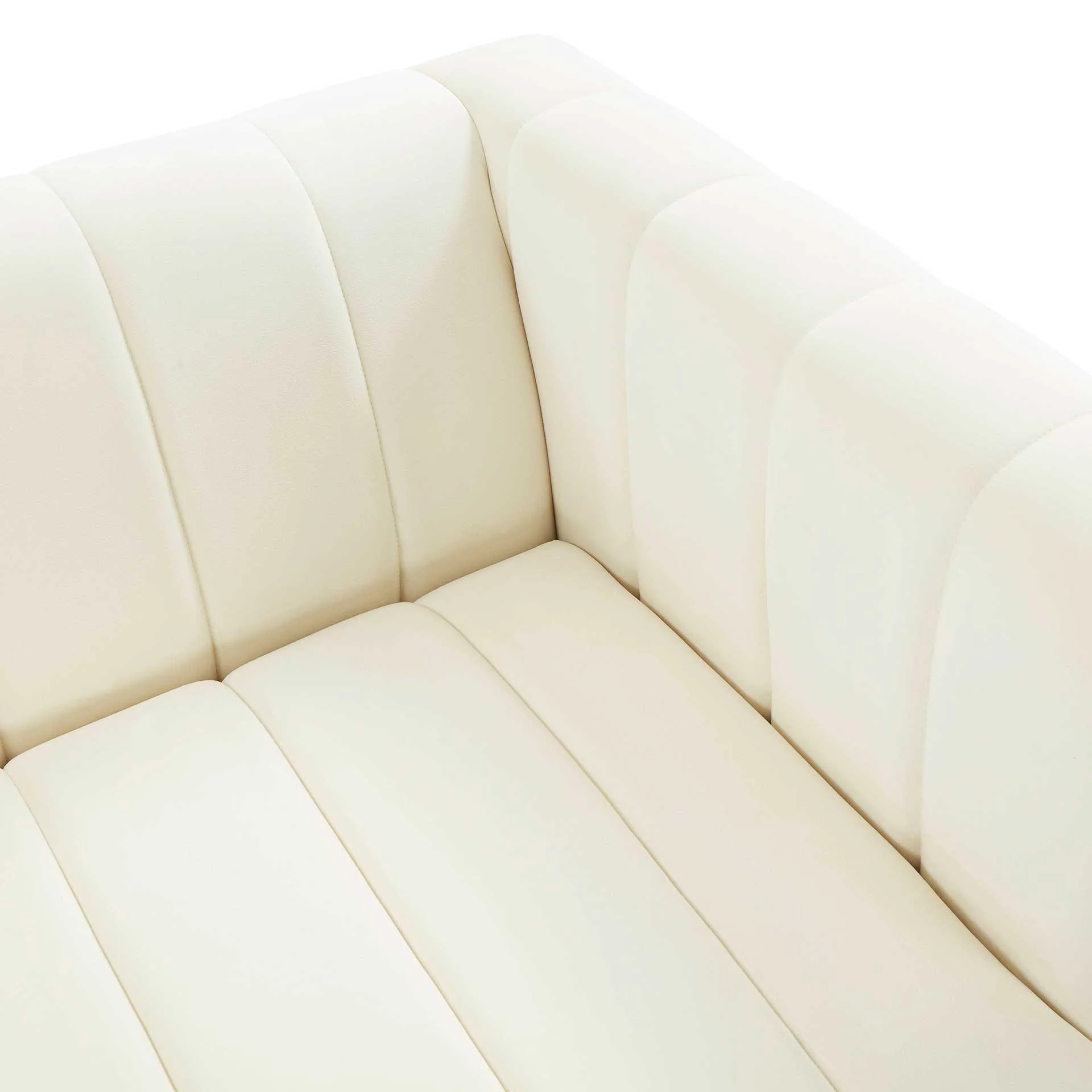 Nolita Velvet Sofa Cream - Image 5