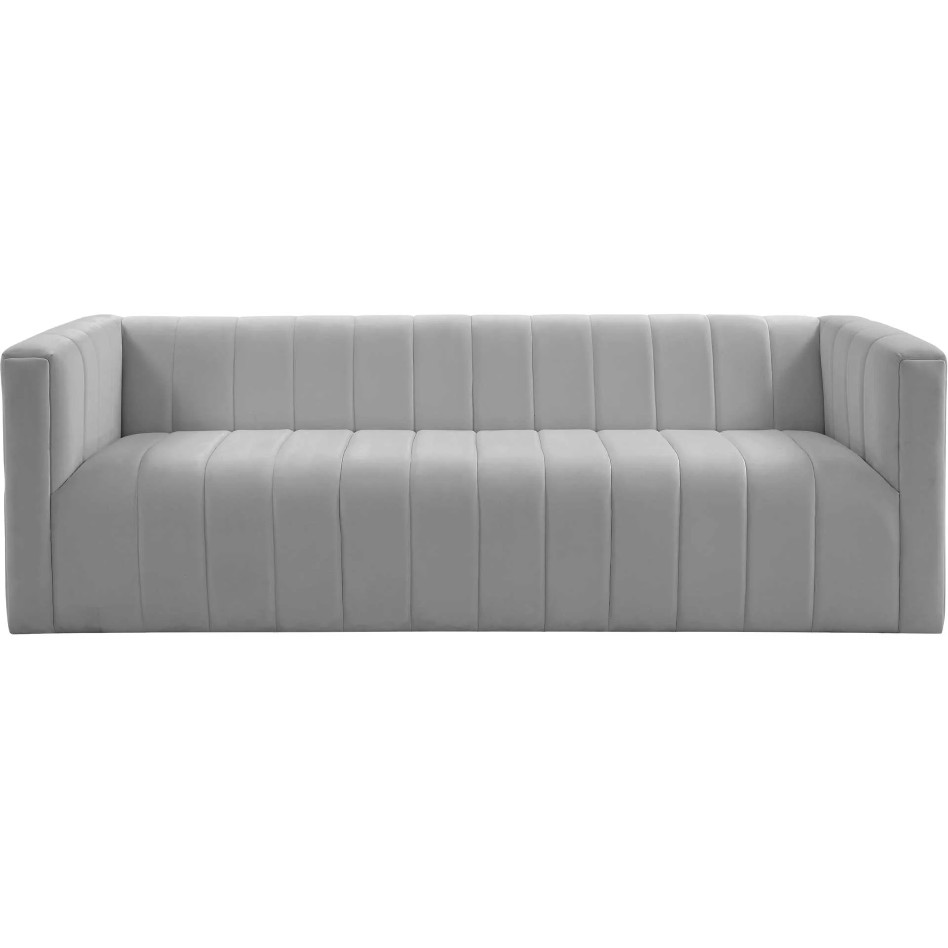Nolita Velvet Sofa Gray - Image 2