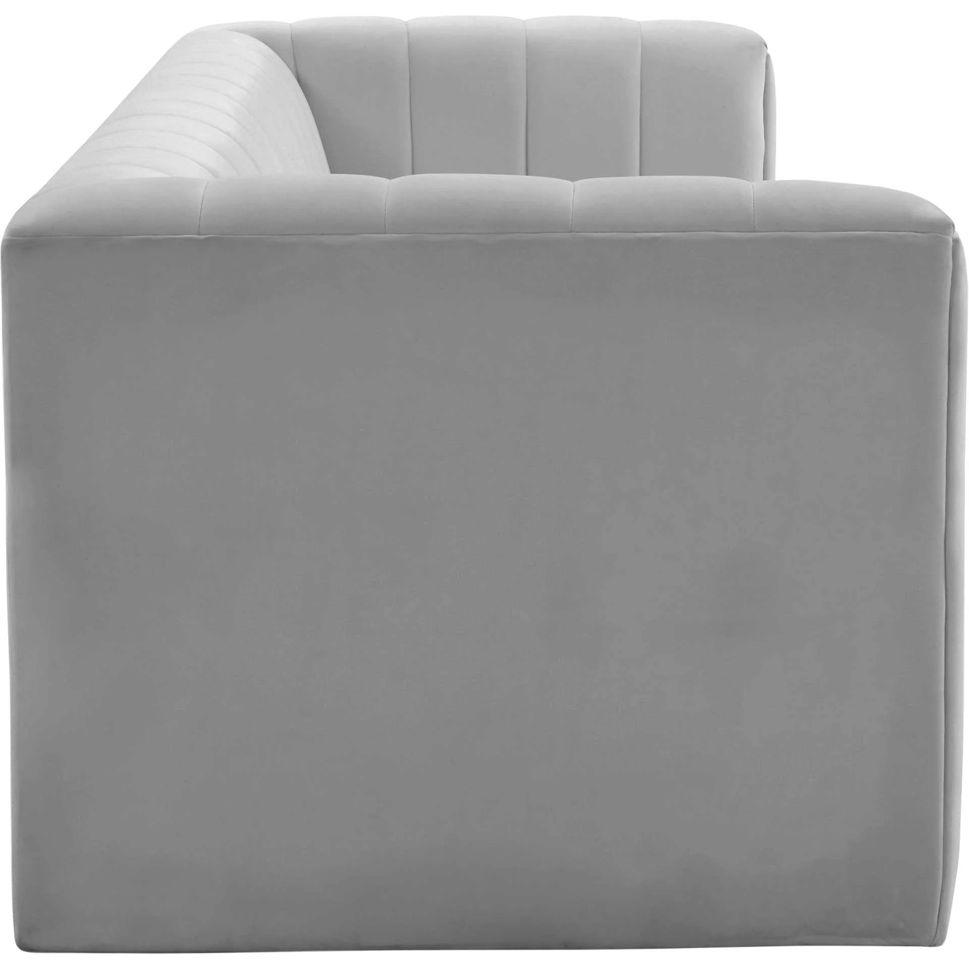 Nolita Velvet Sofa Gray - Image 4