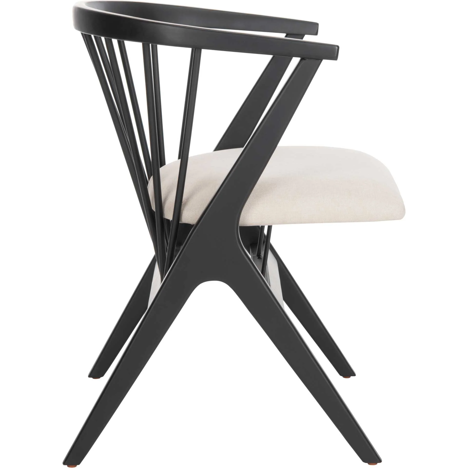 Nolte Spindle Dining Chair Black/Beige (Set of 2) - Image 4
