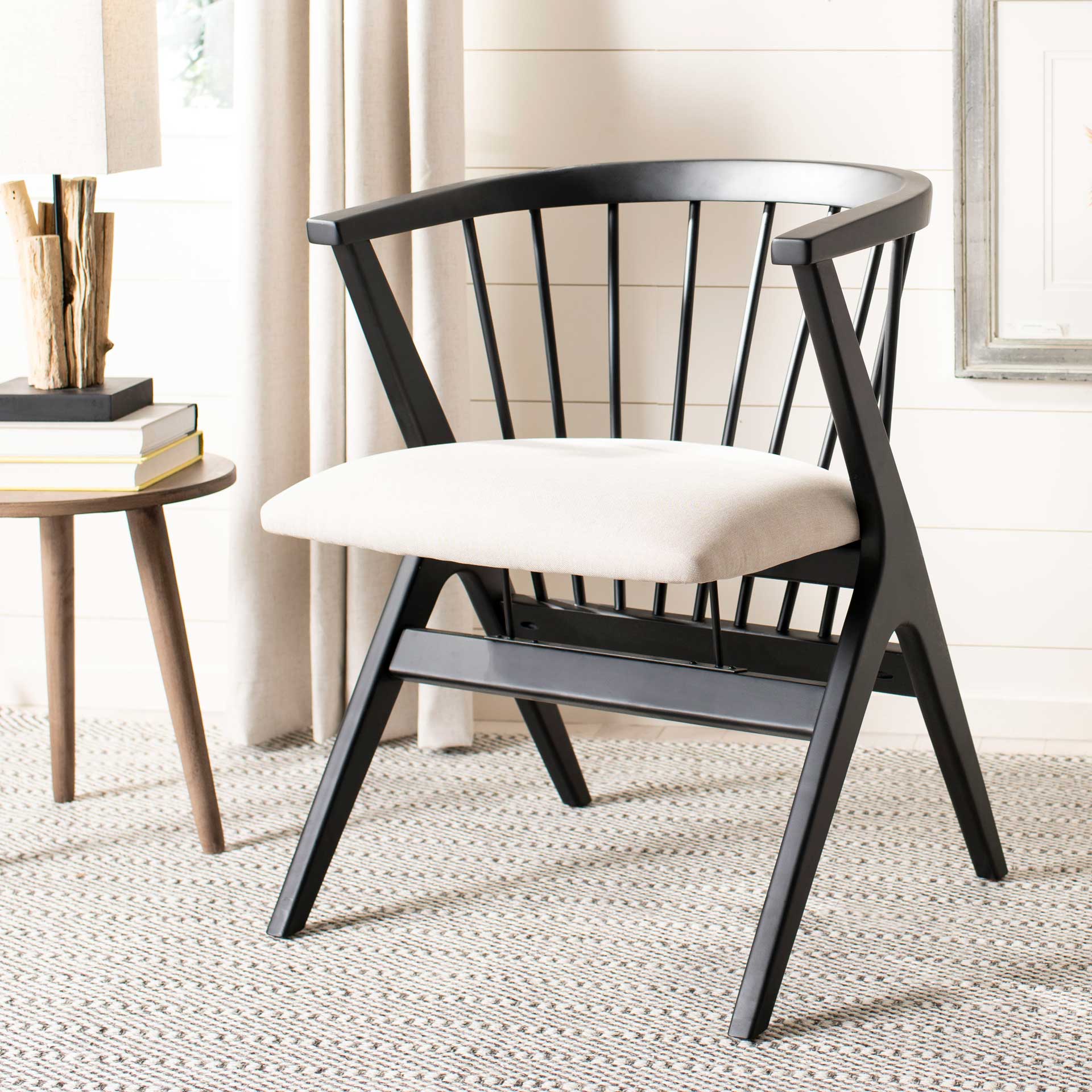 Nolte Spindle Dining Chair Black/Beige (Set of 2) - Image 7