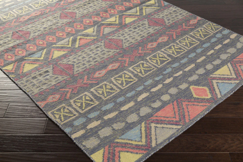 Nomad Charcoal/Coral Area Rug - Image 2