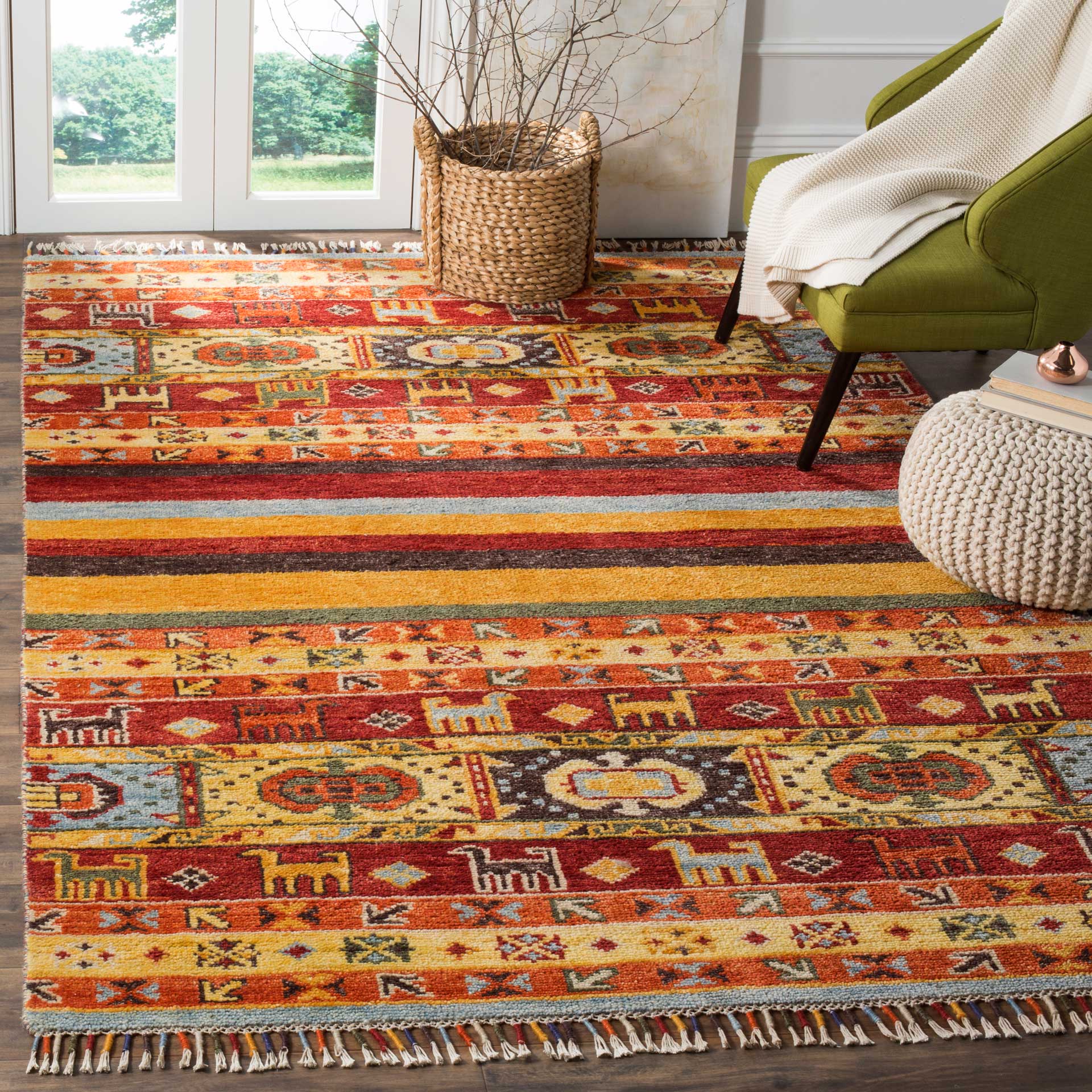 Nomad Red/Yellow/Multi Area Rug - Image 4