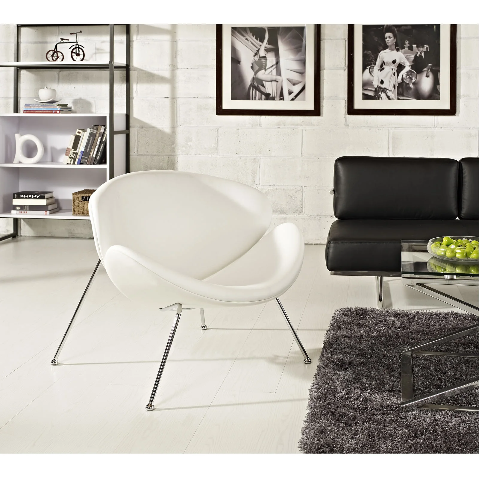 Nora Lounge Chair White - Image 4