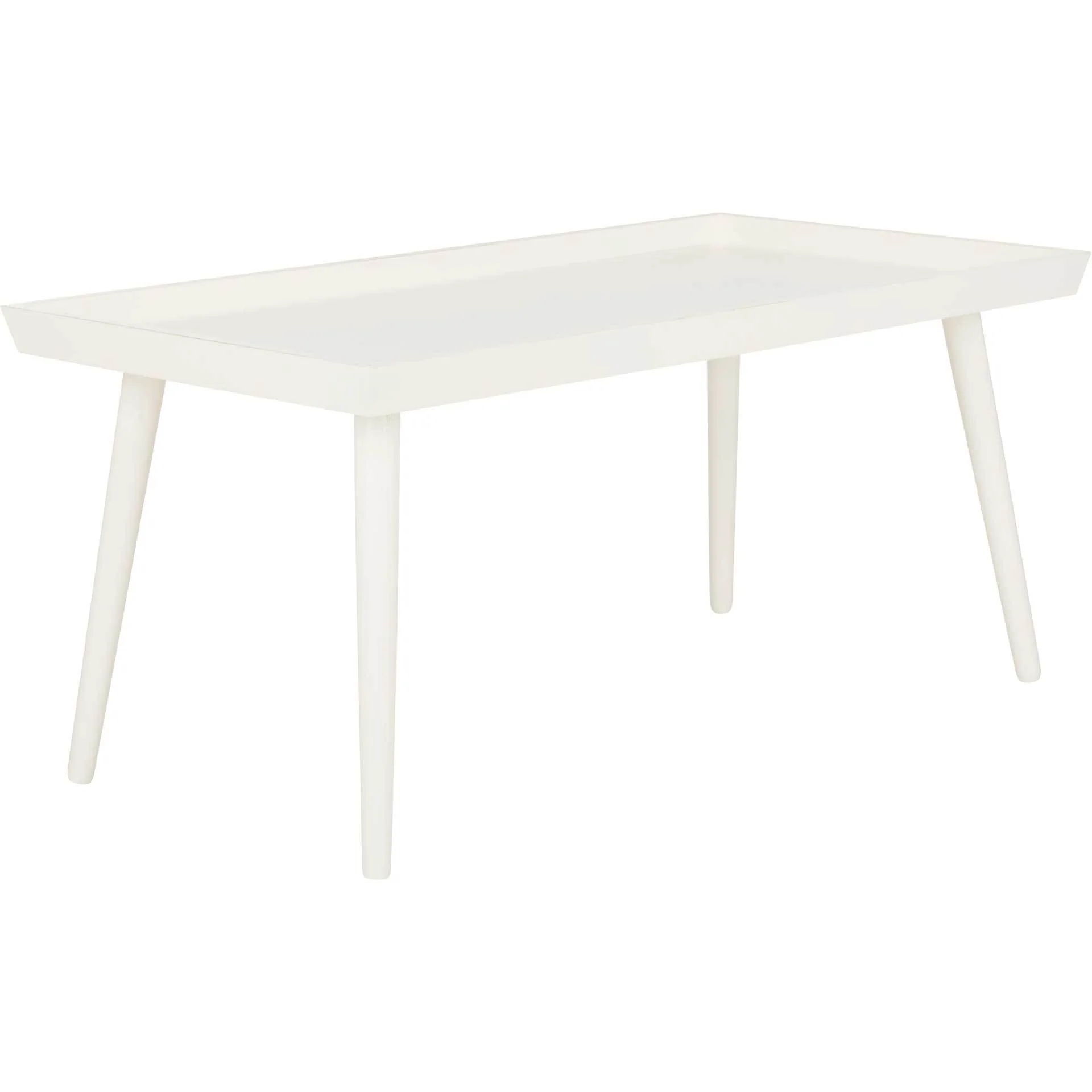 Norah Tray Top Coffee Table Distressed White - Image 2