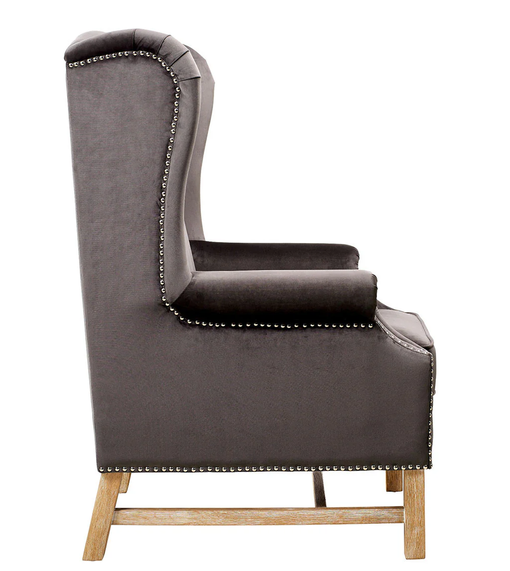 Norcross Gray Velvet Chair - Image 3