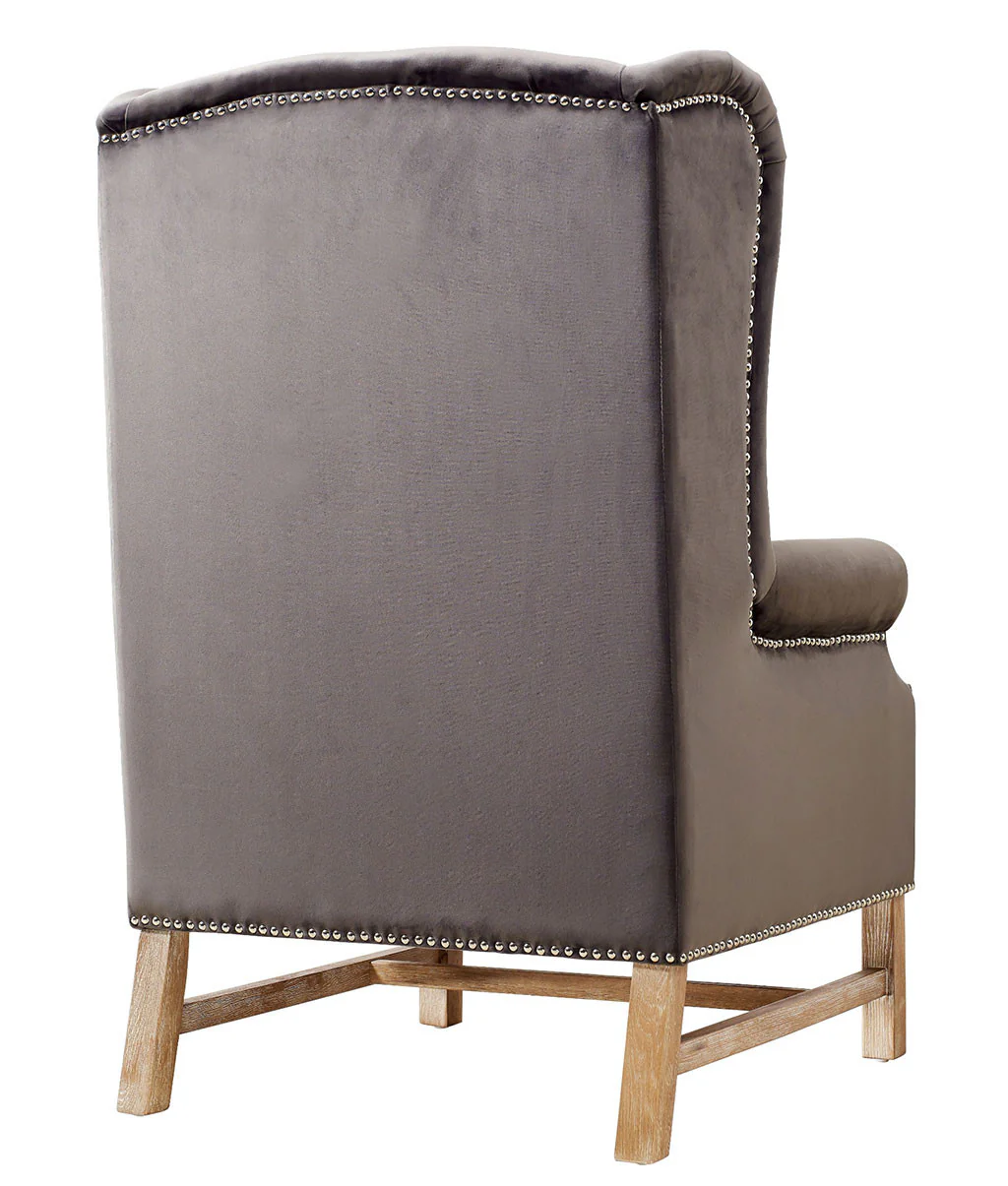 Norcross Gray Velvet Chair - Image 4