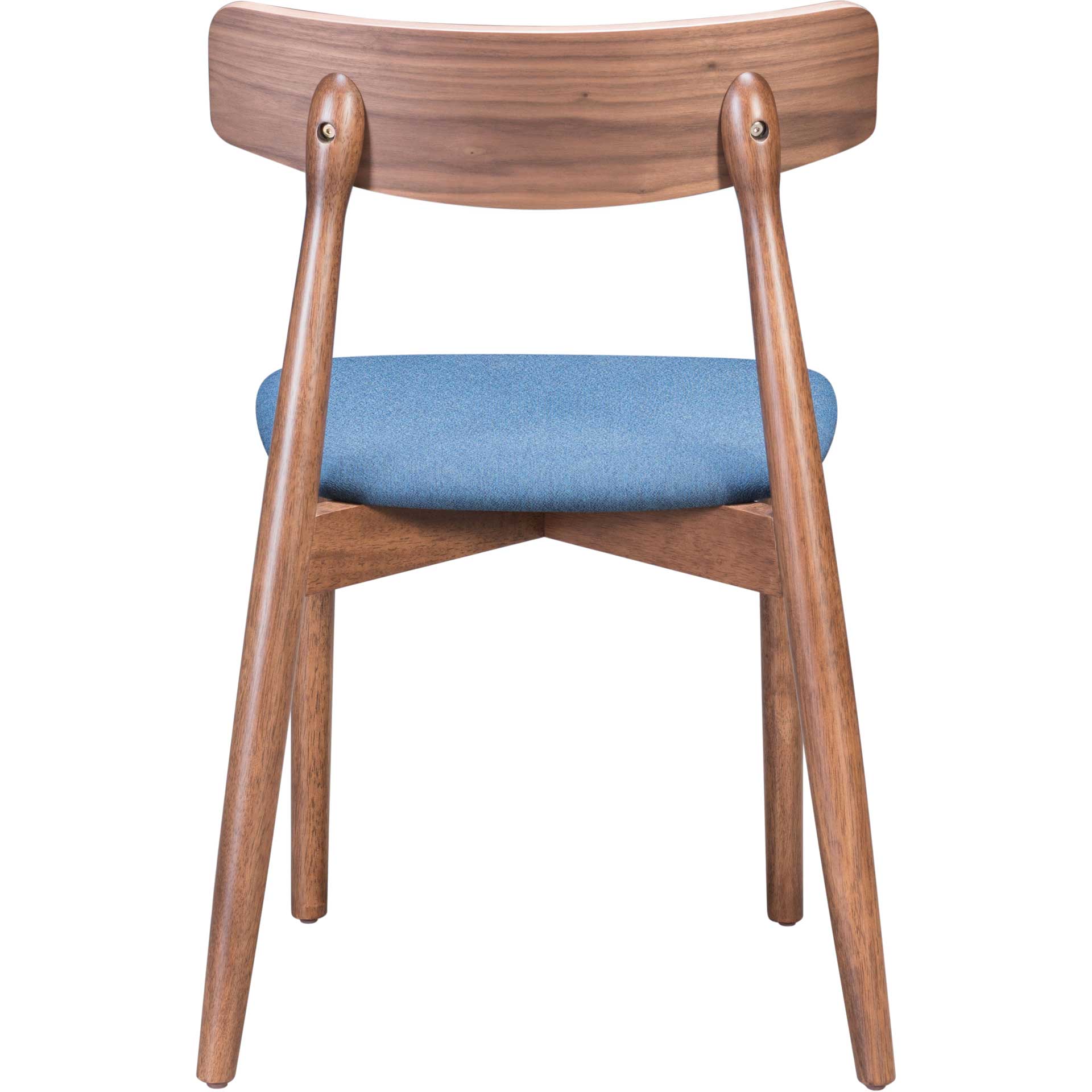 Norwich Dining Chair Walnut/Ink Blue - Image 4