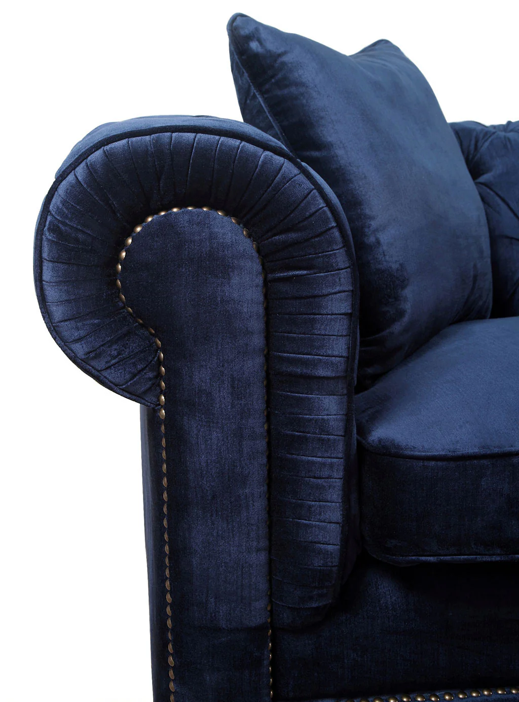 Norwood Navy Velvet Sofa - Image 4