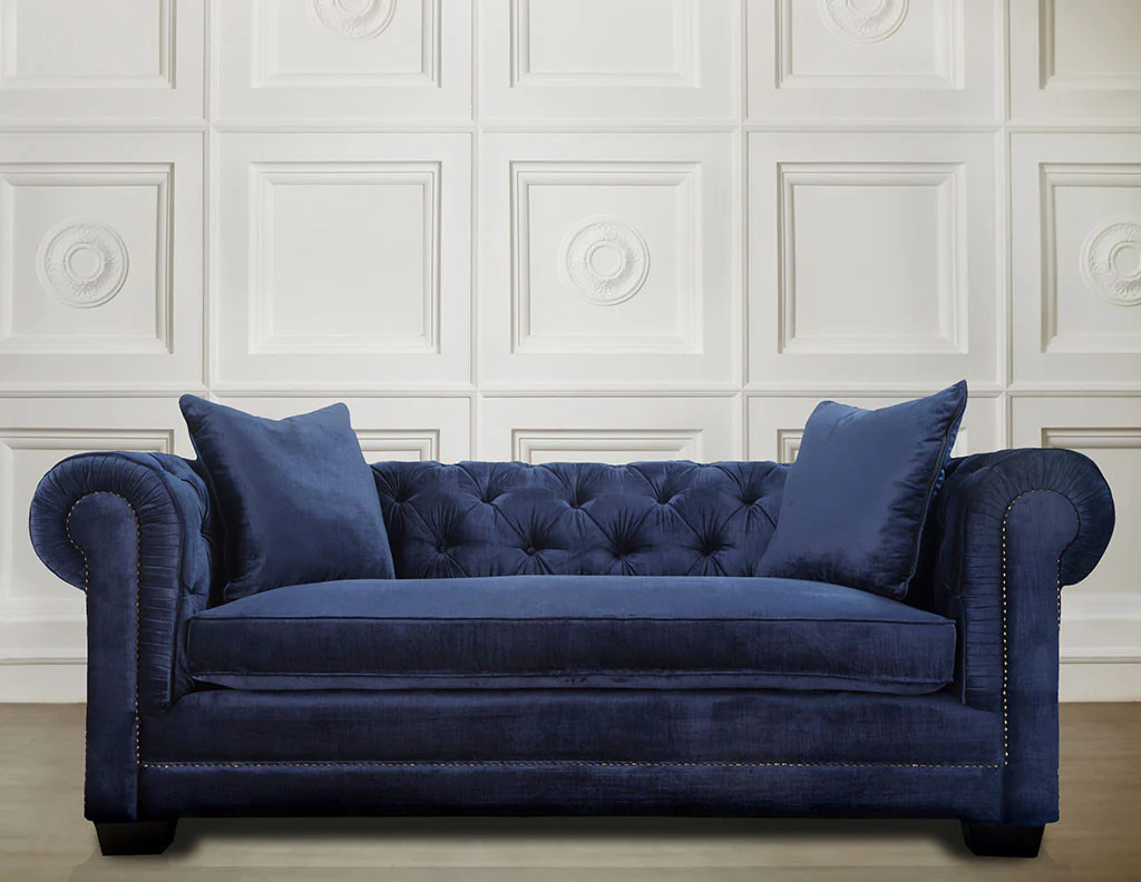Norwood Navy Velvet Sofa - Image 5