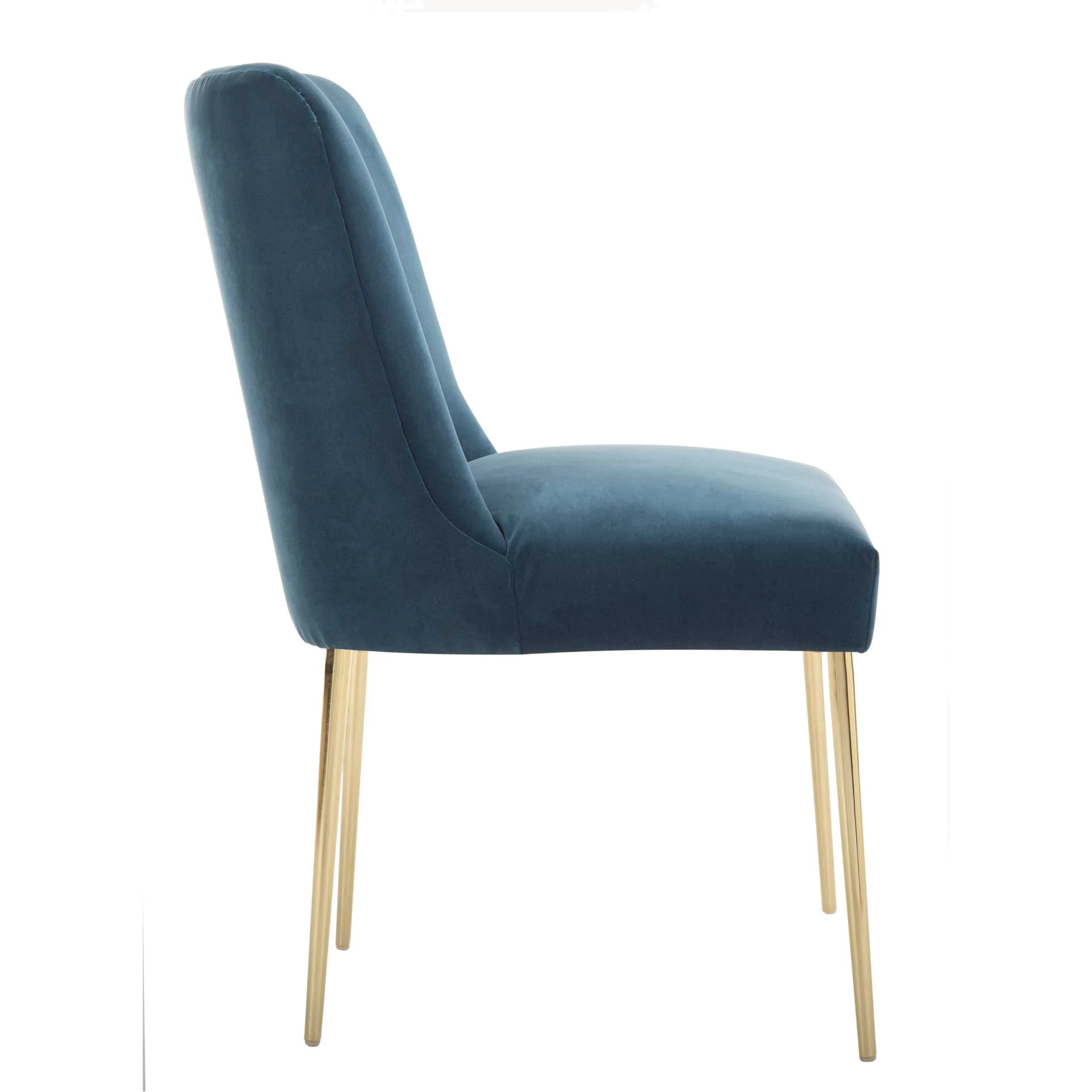 Nova Velvet Dining Chair Aegean Blue - Image 3