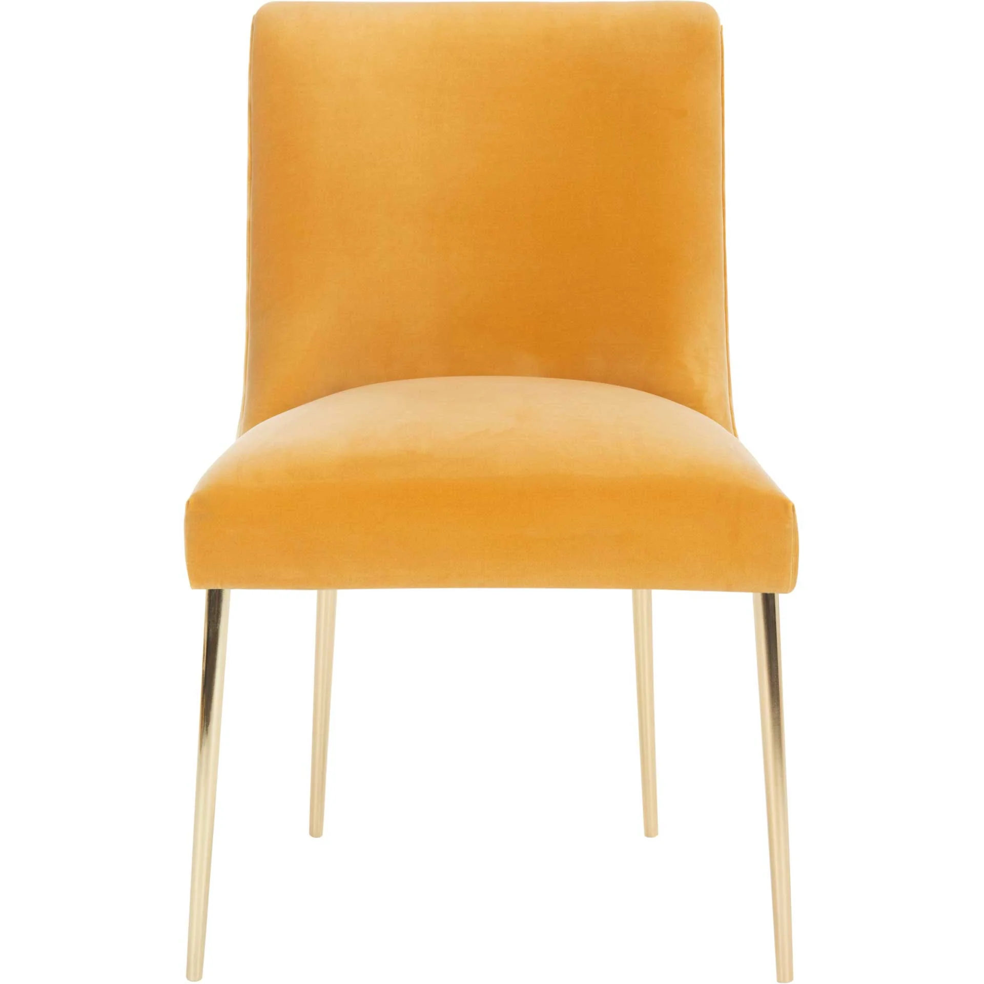 Nova Velvet Dining Chair Mustard - Image 2