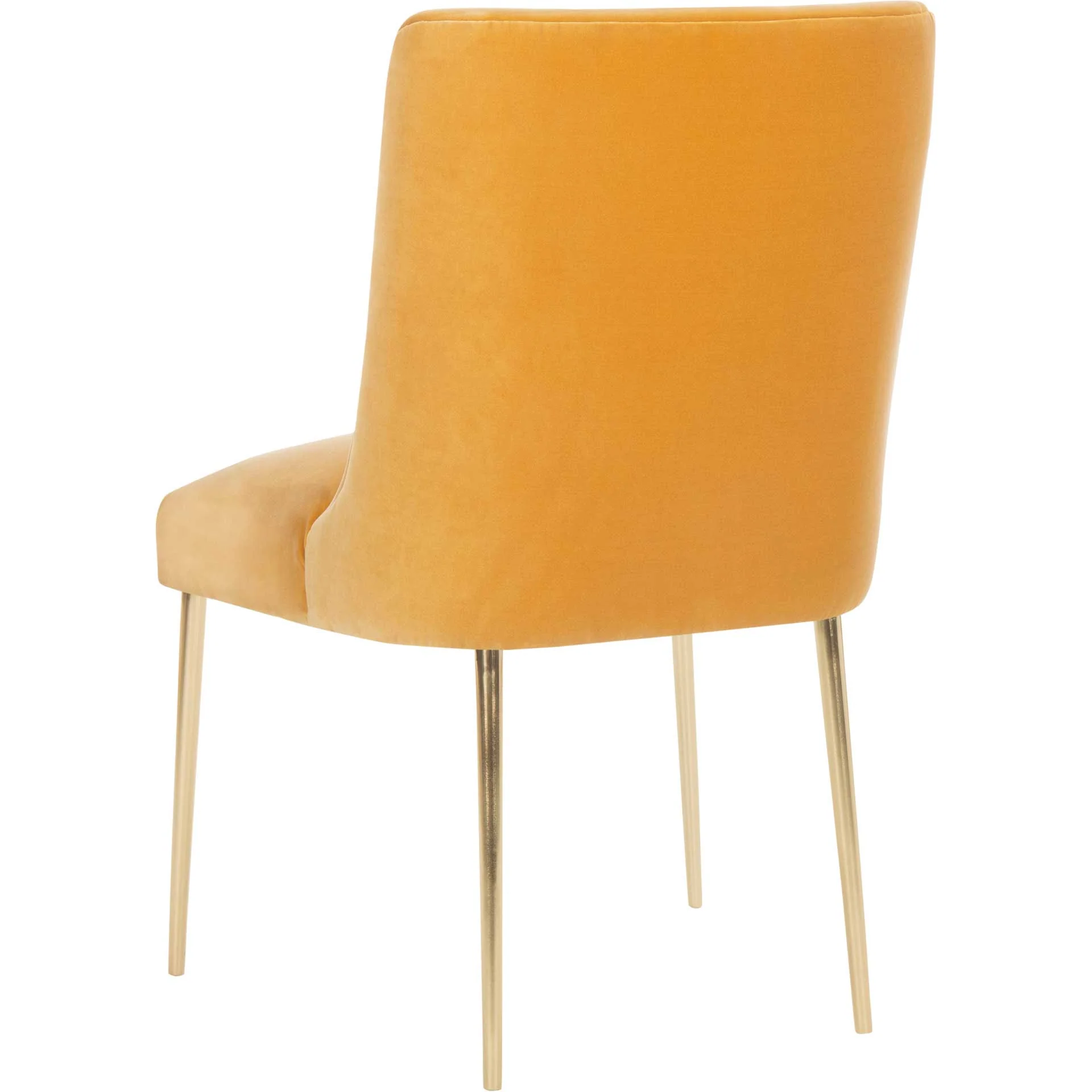 Nova Velvet Dining Chair Mustard - Image 4