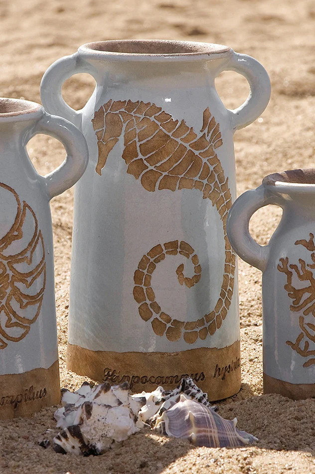 Nuckolls Tall Urn with Handles - Image 2