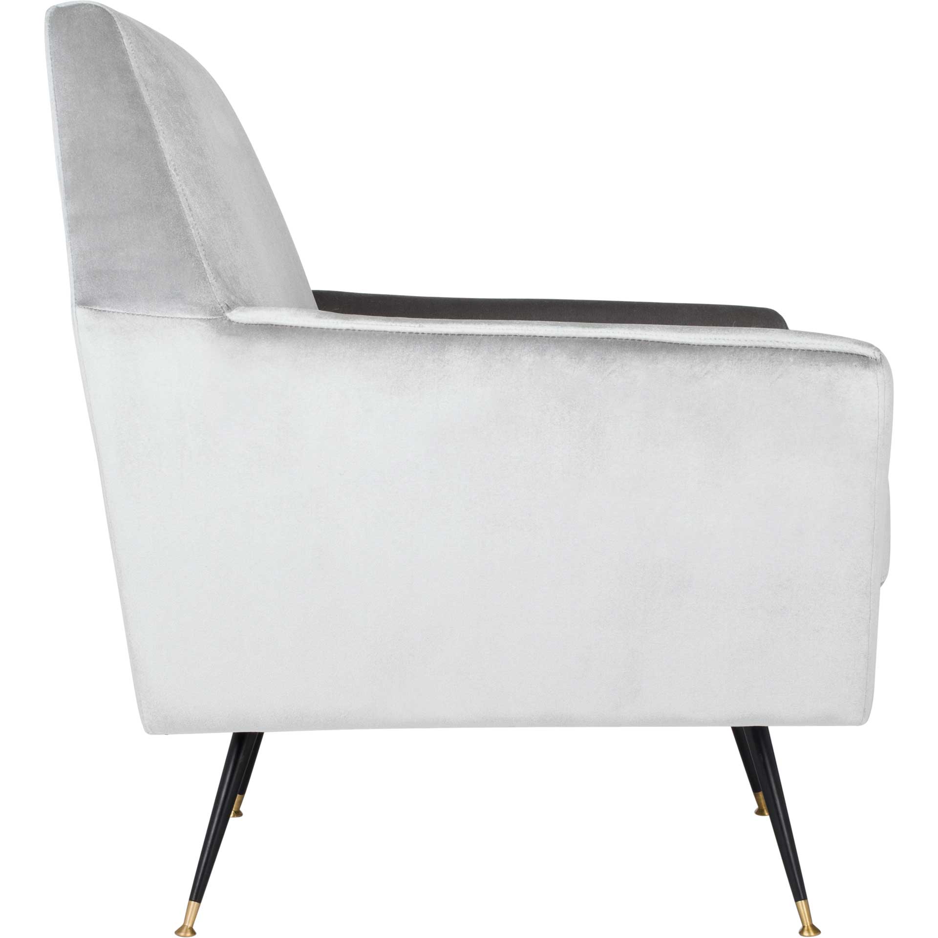 Nyla Velvet Accent Chair Light Gray - Image 3