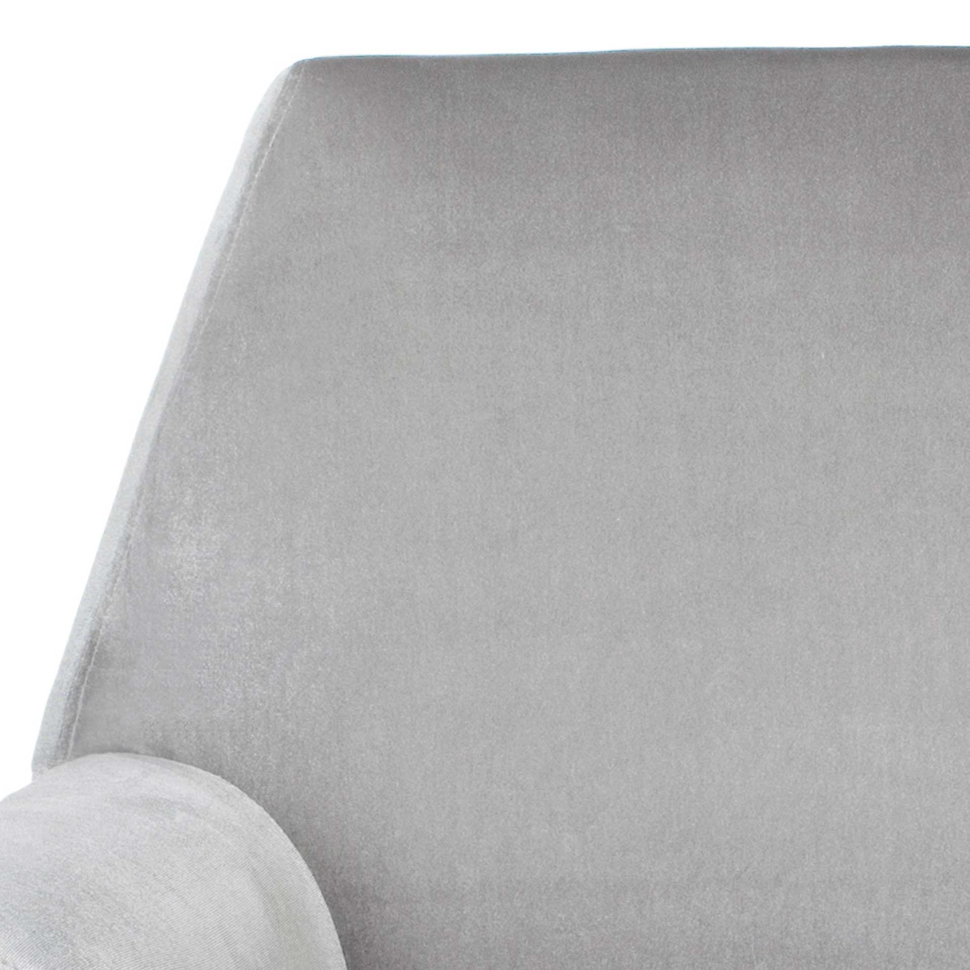 Nyla Velvet Accent Chair Light Gray - Image 5