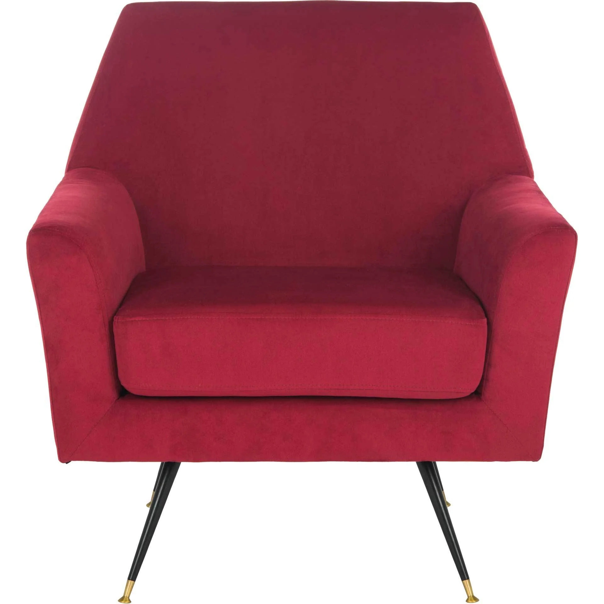 Nyla Velvet Accent Chair Maroon - Image 2