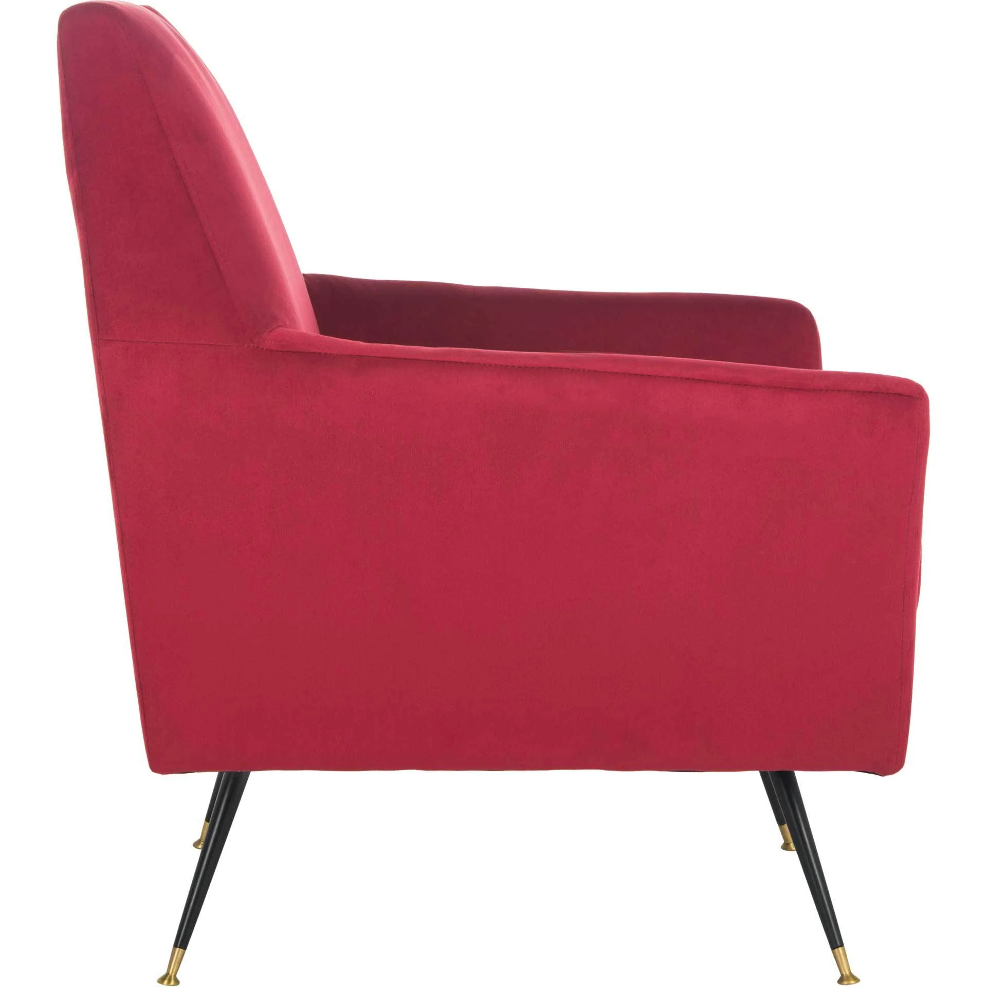 Nyla Velvet Accent Chair Maroon - Image 3