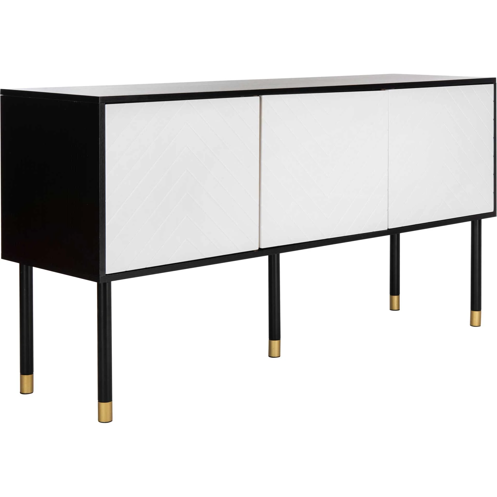 Oaklee TV Stand Black/White/Gold - Image 2