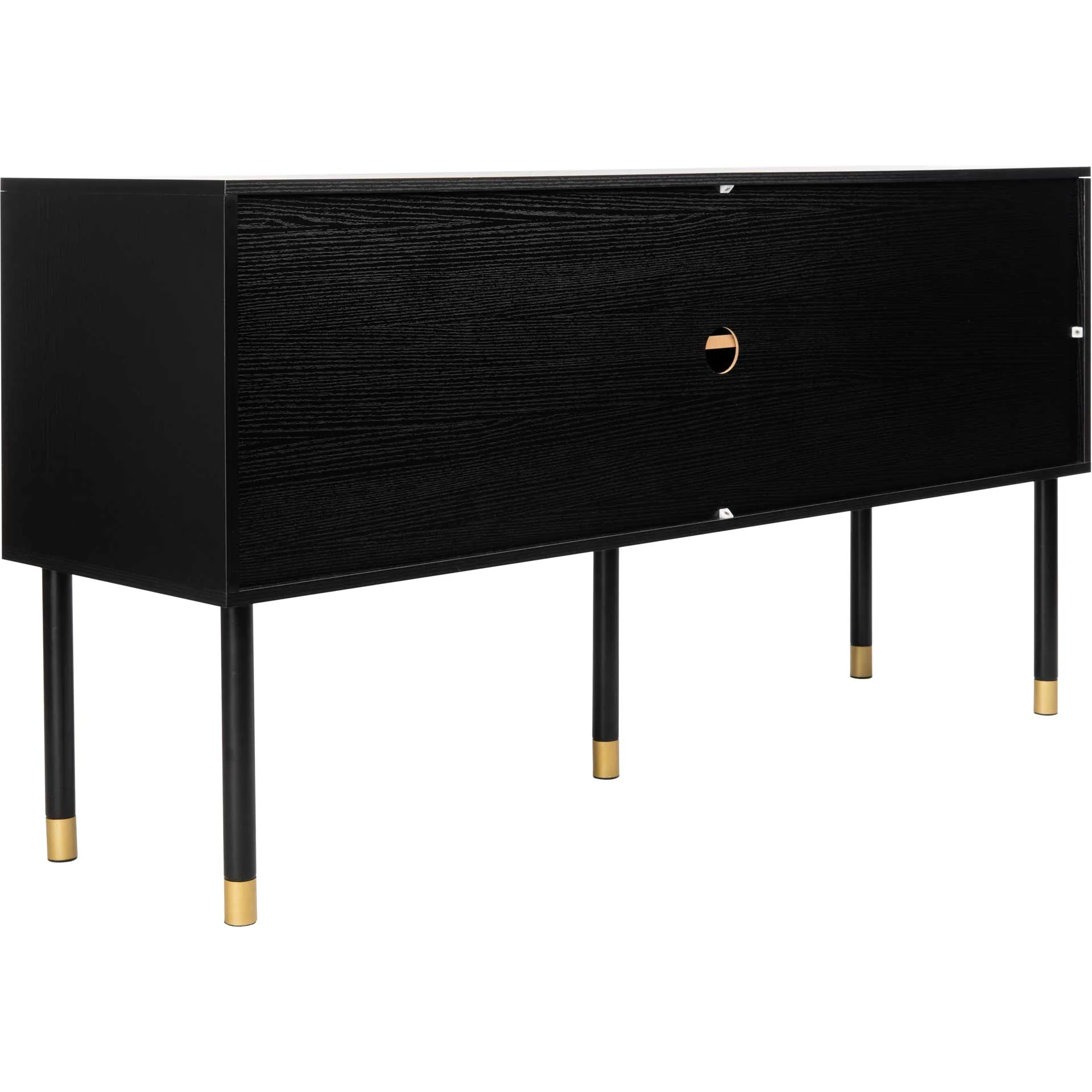 Oaklee TV Stand Black/White/Gold - Image 5