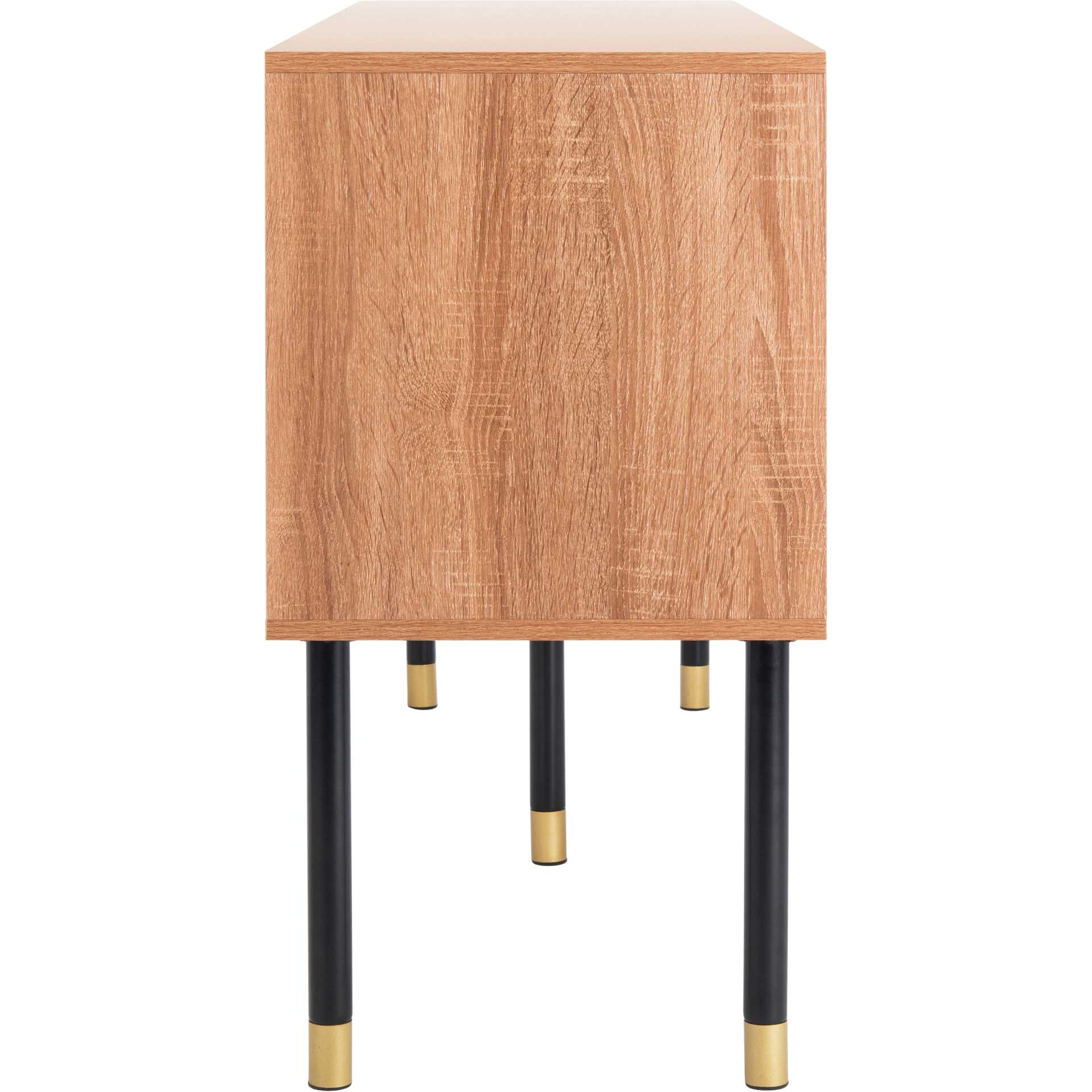 Oaklee TV Stand Natural/White/Black/Gold - Image 3