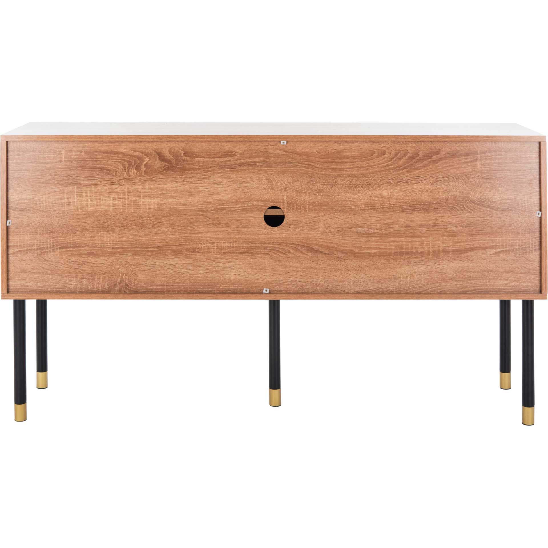 Oaklee TV Stand Natural/White/Black/Gold - Image 4