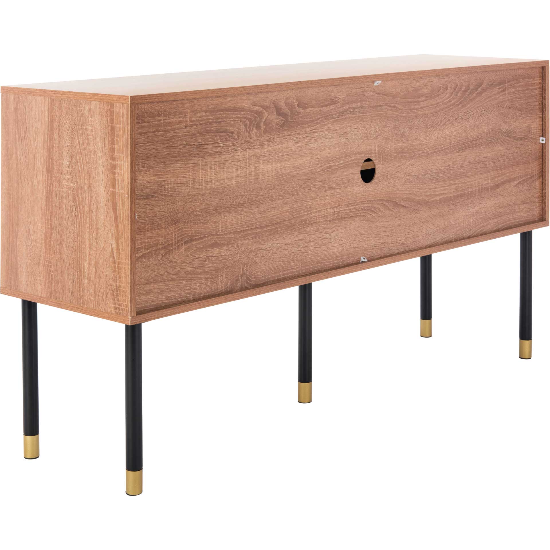 Oaklee TV Stand Natural/White/Black/Gold - Image 5