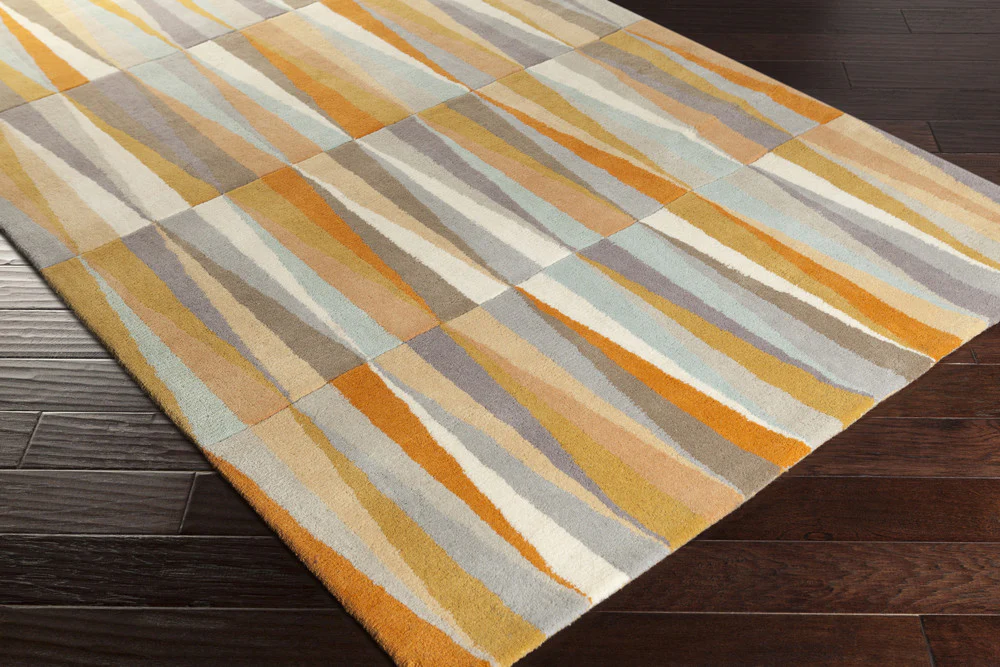 Oasis Light Gray/Burnt Orange Area Rug - Image 2