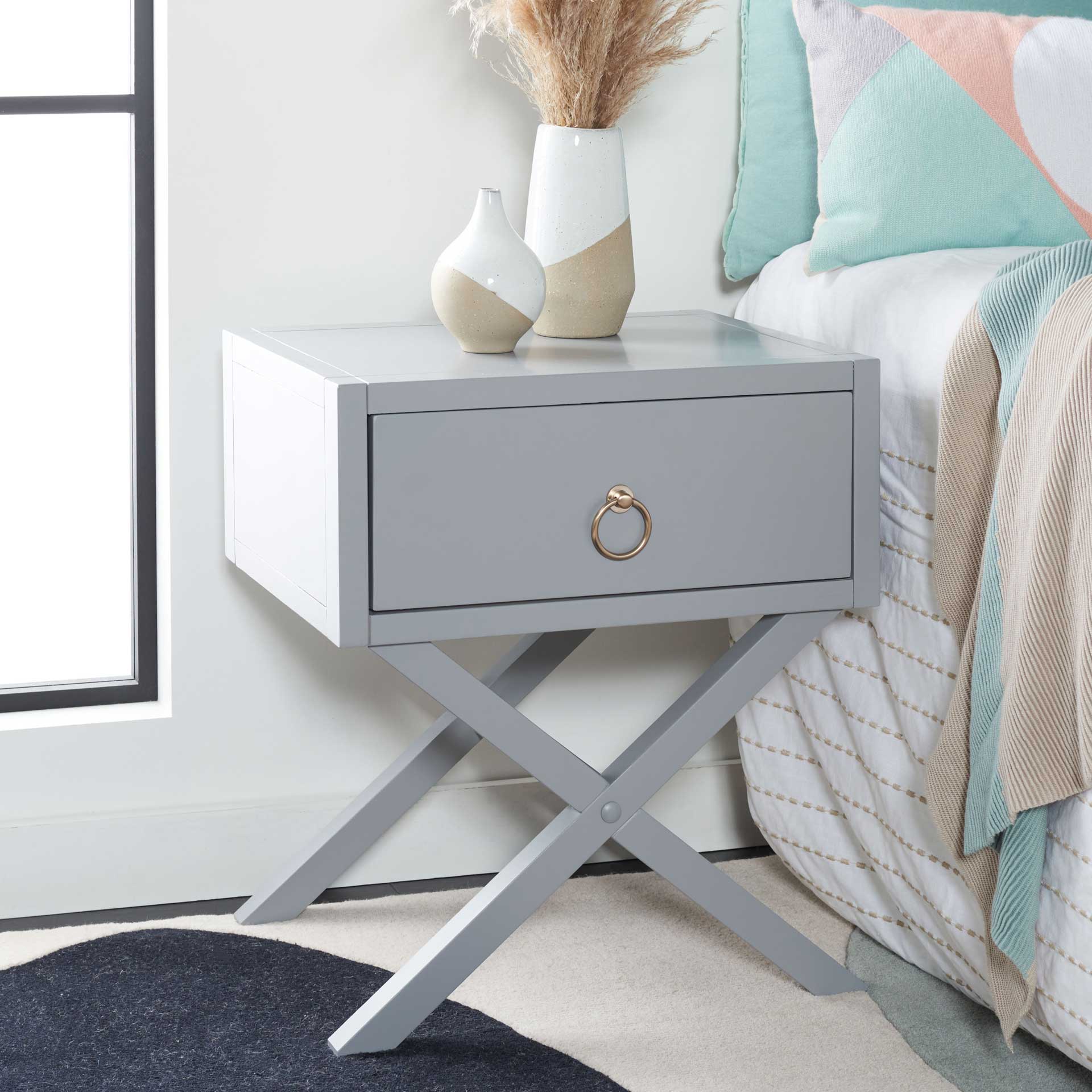 Odessa 1 Drawer Nightstand Gray - Image 10