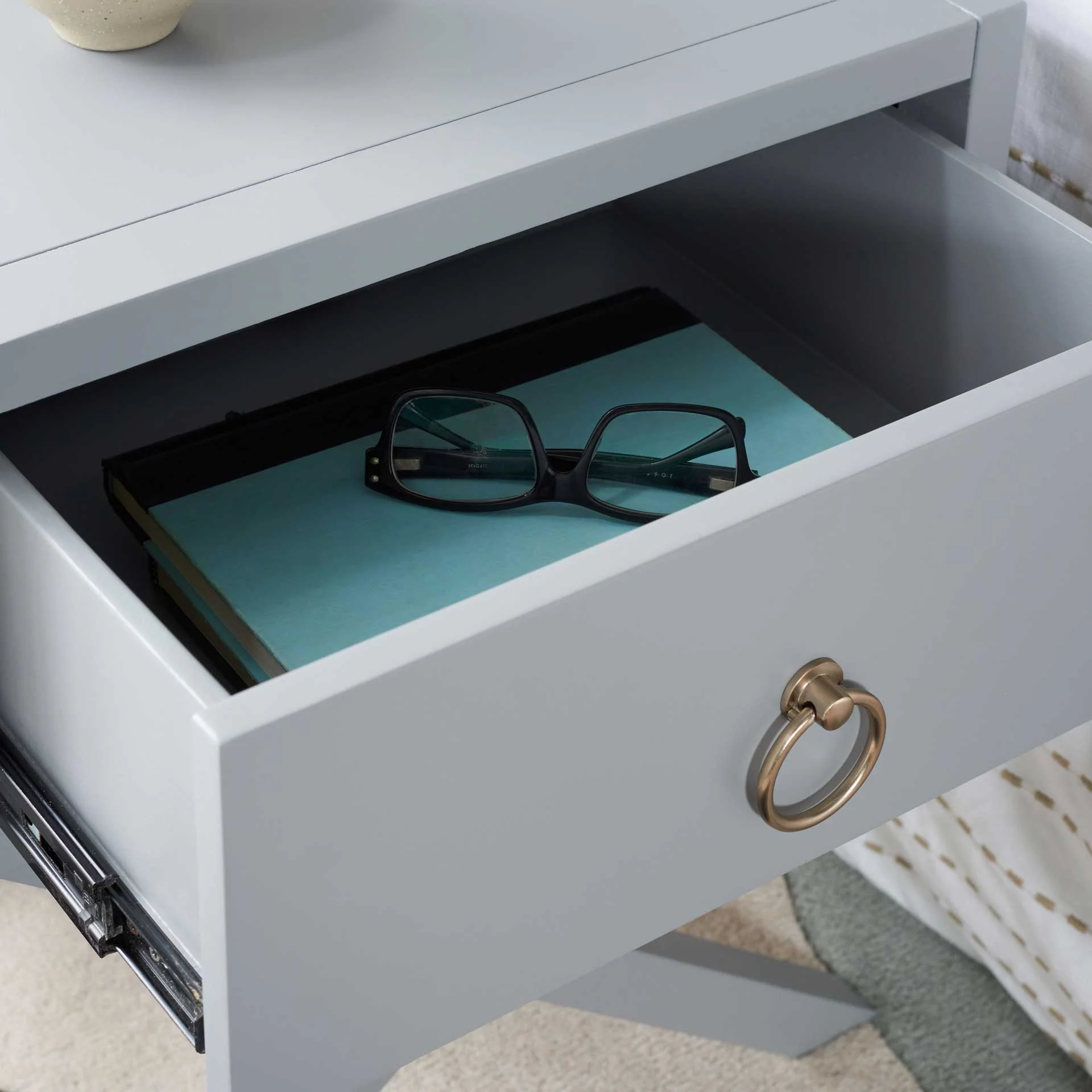 Odessa 1 Drawer Nightstand Gray - Image 9