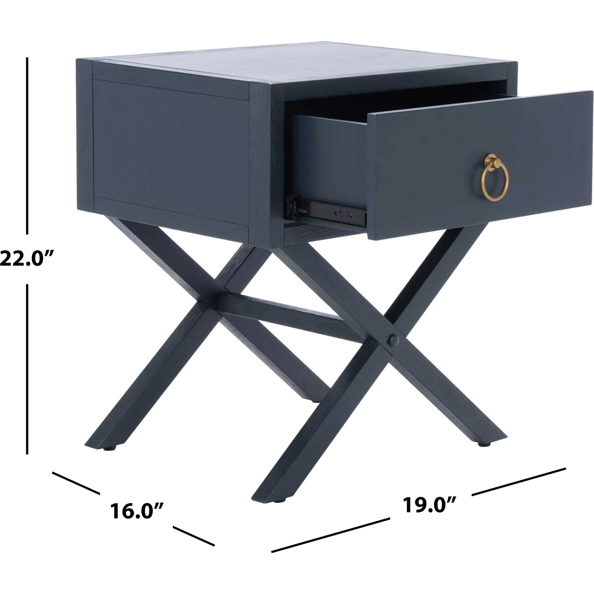 Odessa 1 Drawer Nightstand Navy - Image 9